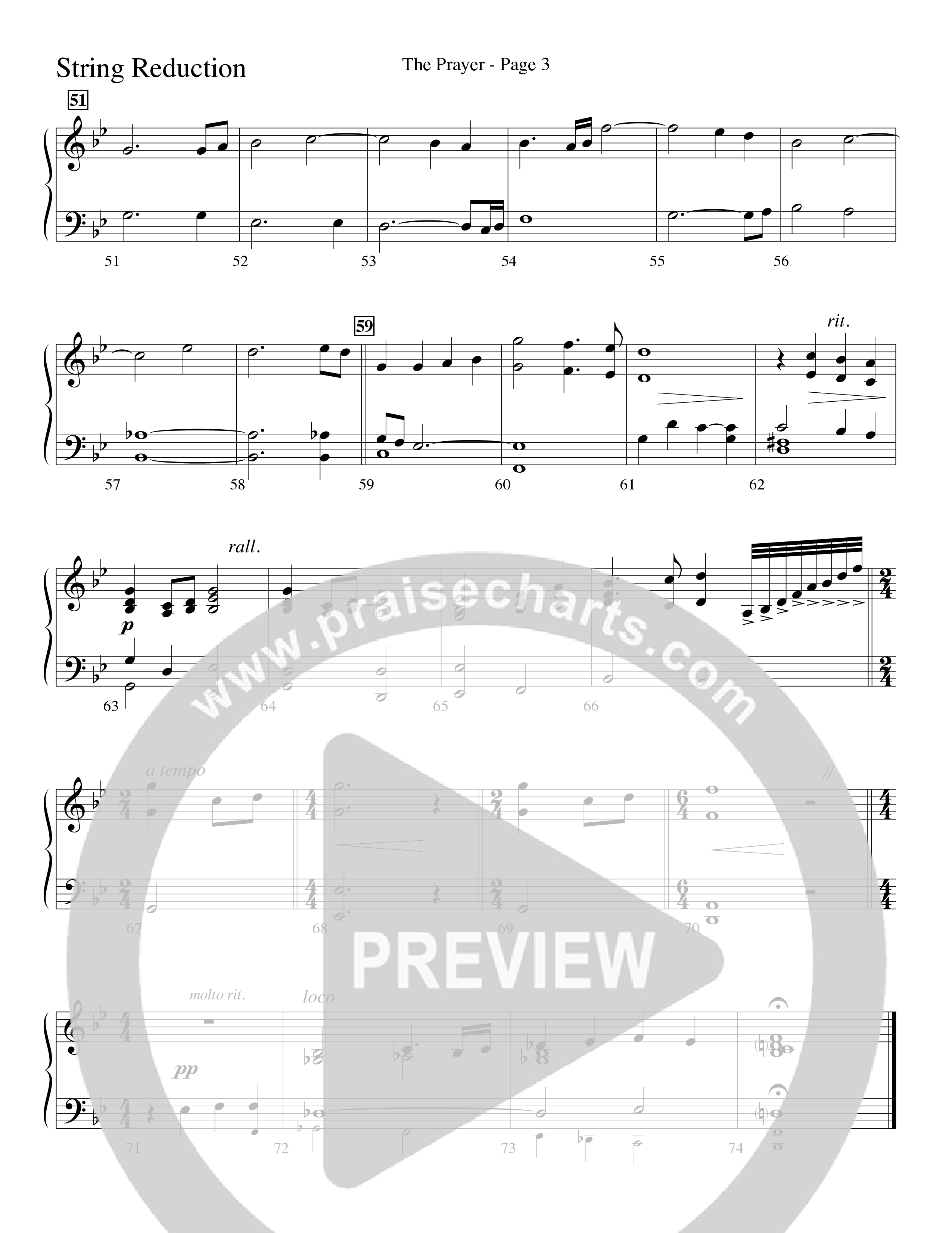 The Prayer (Choral Anthem SATB) String Reduction (Word Music Choral / Arr. Lari Goss)