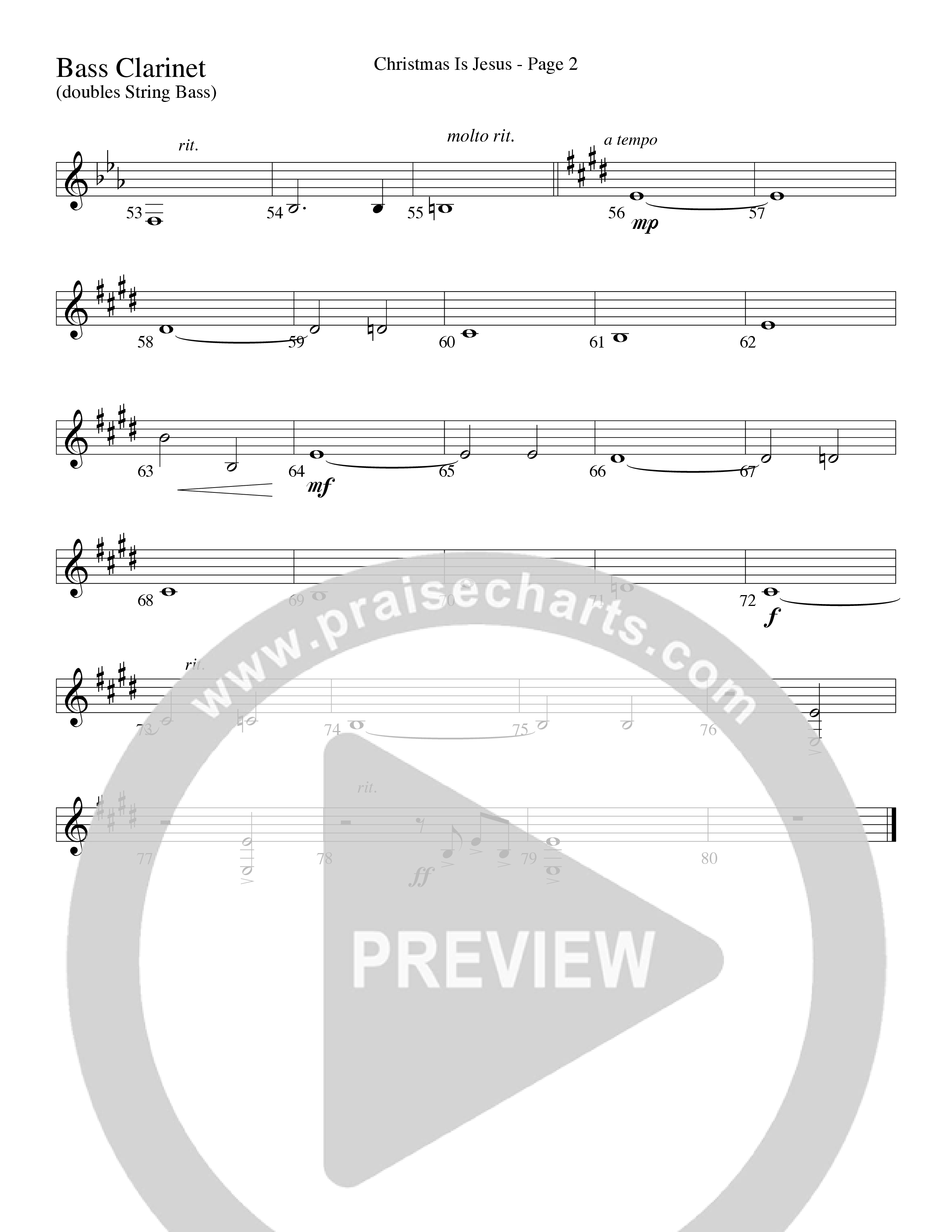 Christmas Is Jesus (Choral Anthem SATB) Bass Clarinet (Word Music Choral)
