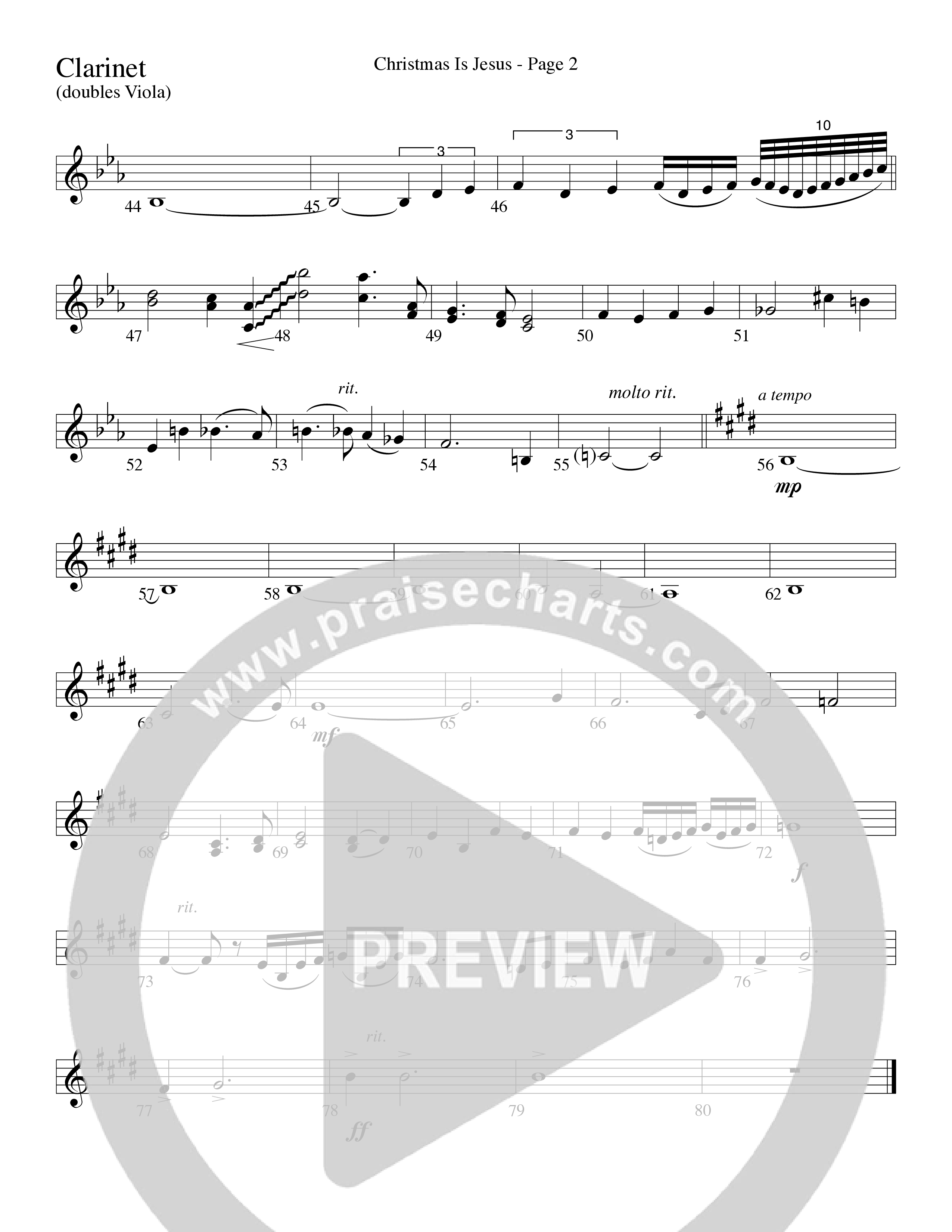 Christmas Is Jesus (Choral Anthem SATB) Clarinet (Word Music Choral)