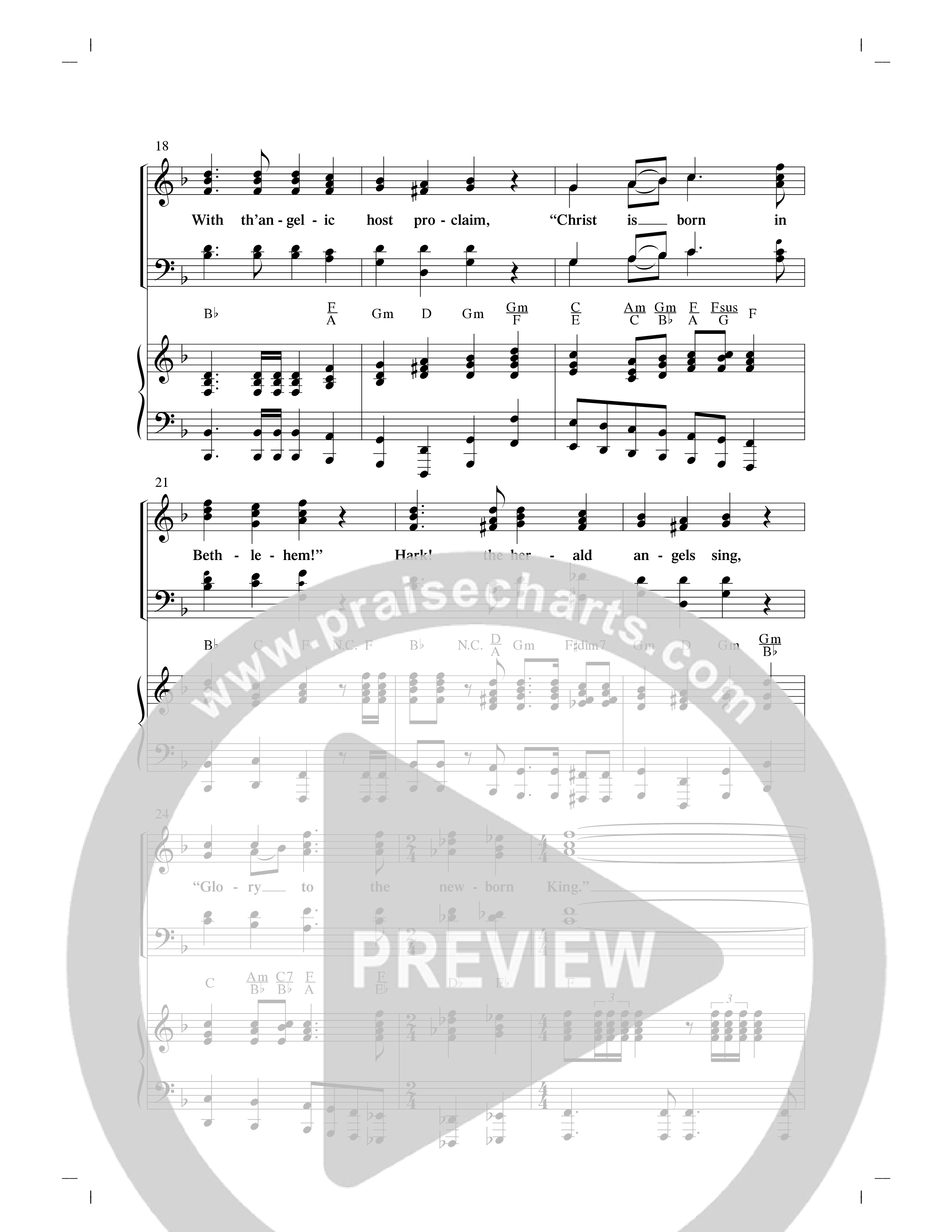 Herald Angels Medley (Choral Anthem SATB) Anthem (SATB/Piano) (Word Music Choral / Arr. David Clydesdale)