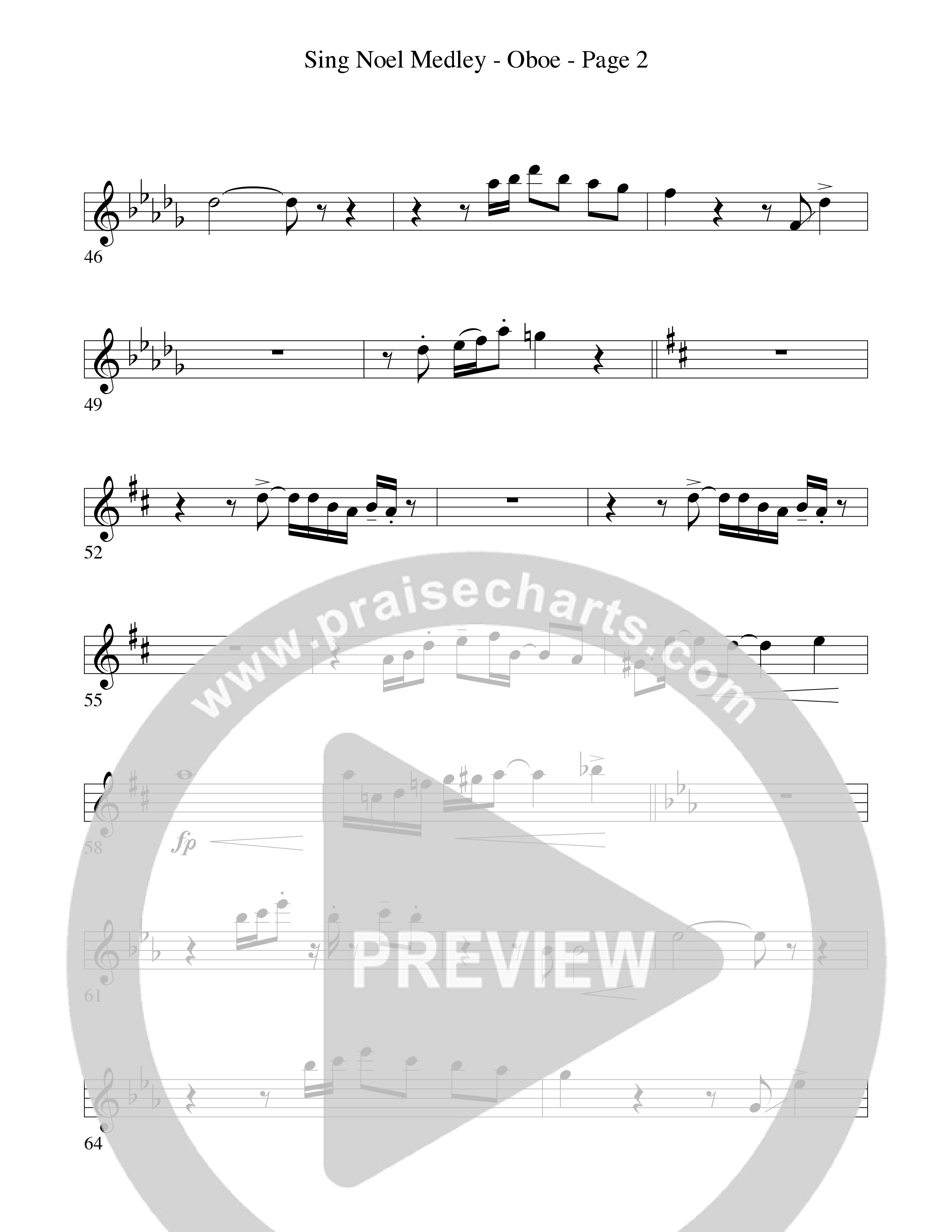 Sing Noel (with African Noel and Go Tell It On The Mountain) (Choral Anthem SATB) Oboe (Word Music Choral / Arr. David Hamilton)