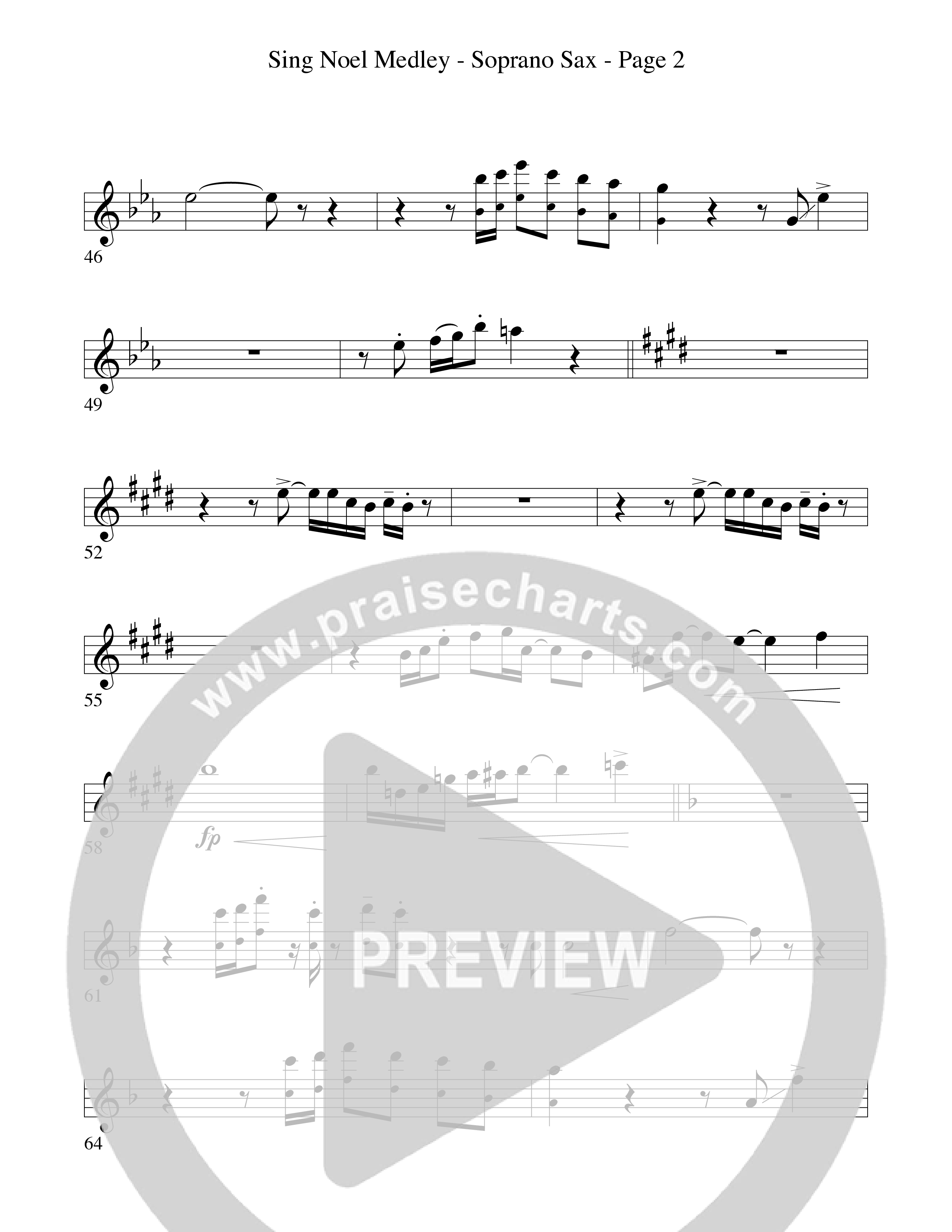 Sing Noel (with African Noel and Go Tell It On The Mountain) (Choral Anthem SATB) Soprano Sax (Word Music Choral / Arr. David Hamilton)