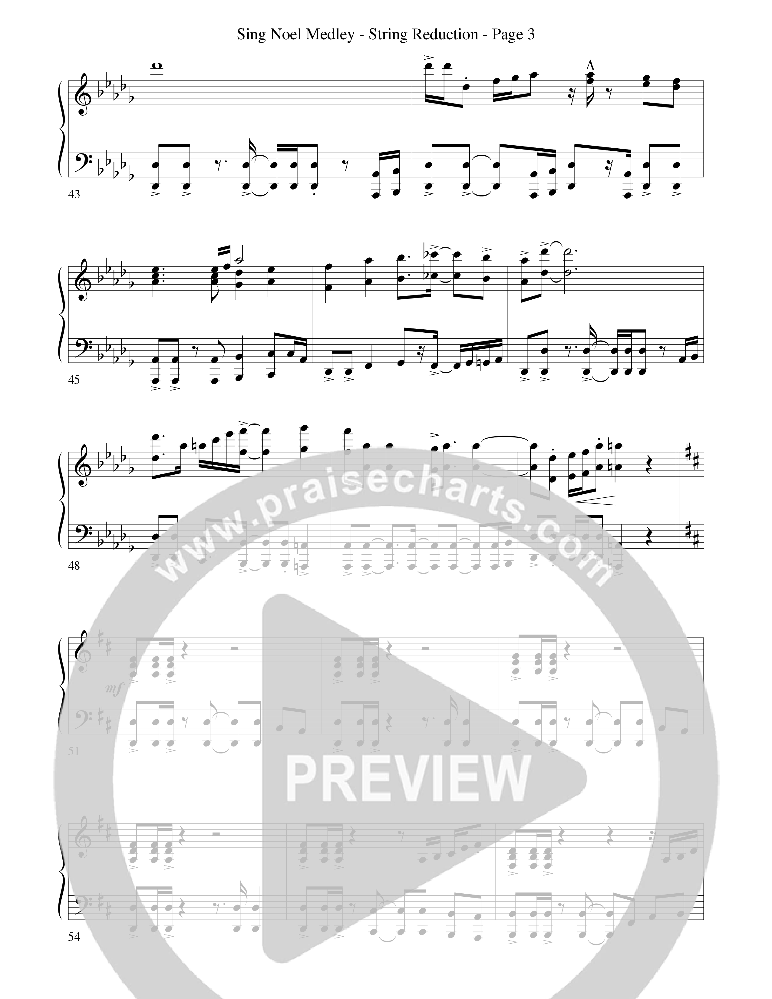 Sing Noel (with African Noel and Go Tell It On The Mountain) (Choral Anthem SATB) String Reduction (Word Music Choral / Arr. David Hamilton)