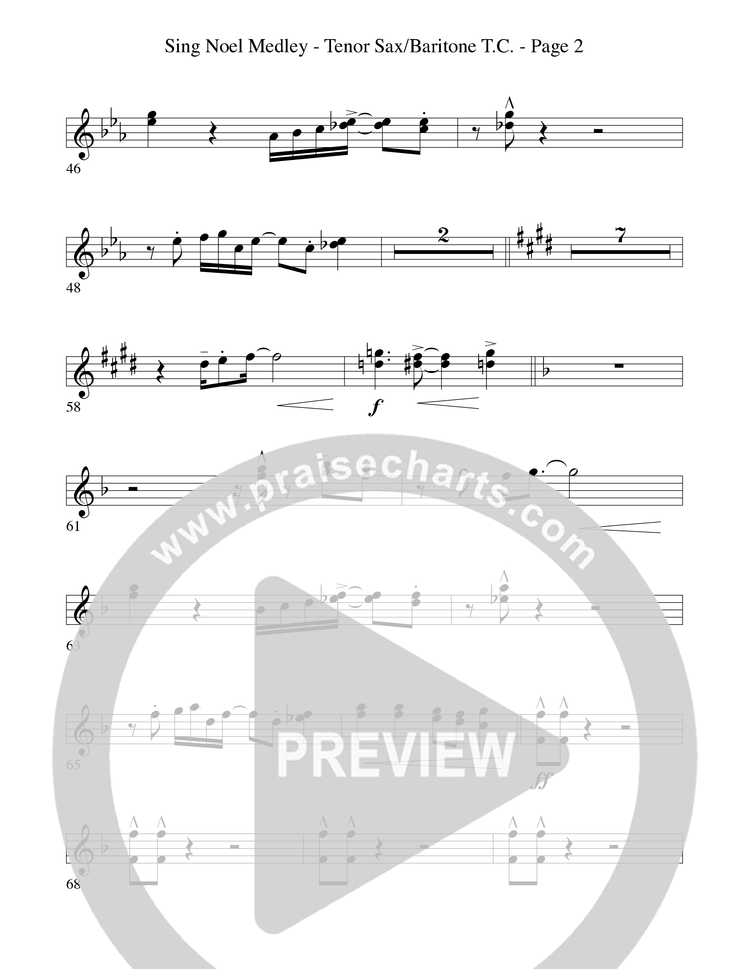 Sing Noel (with African Noel and Go Tell It On The Mountain) (Choral Anthem SATB) Tenor Sax/Baritone T.C. (Word Music Choral / Arr. David Hamilton)