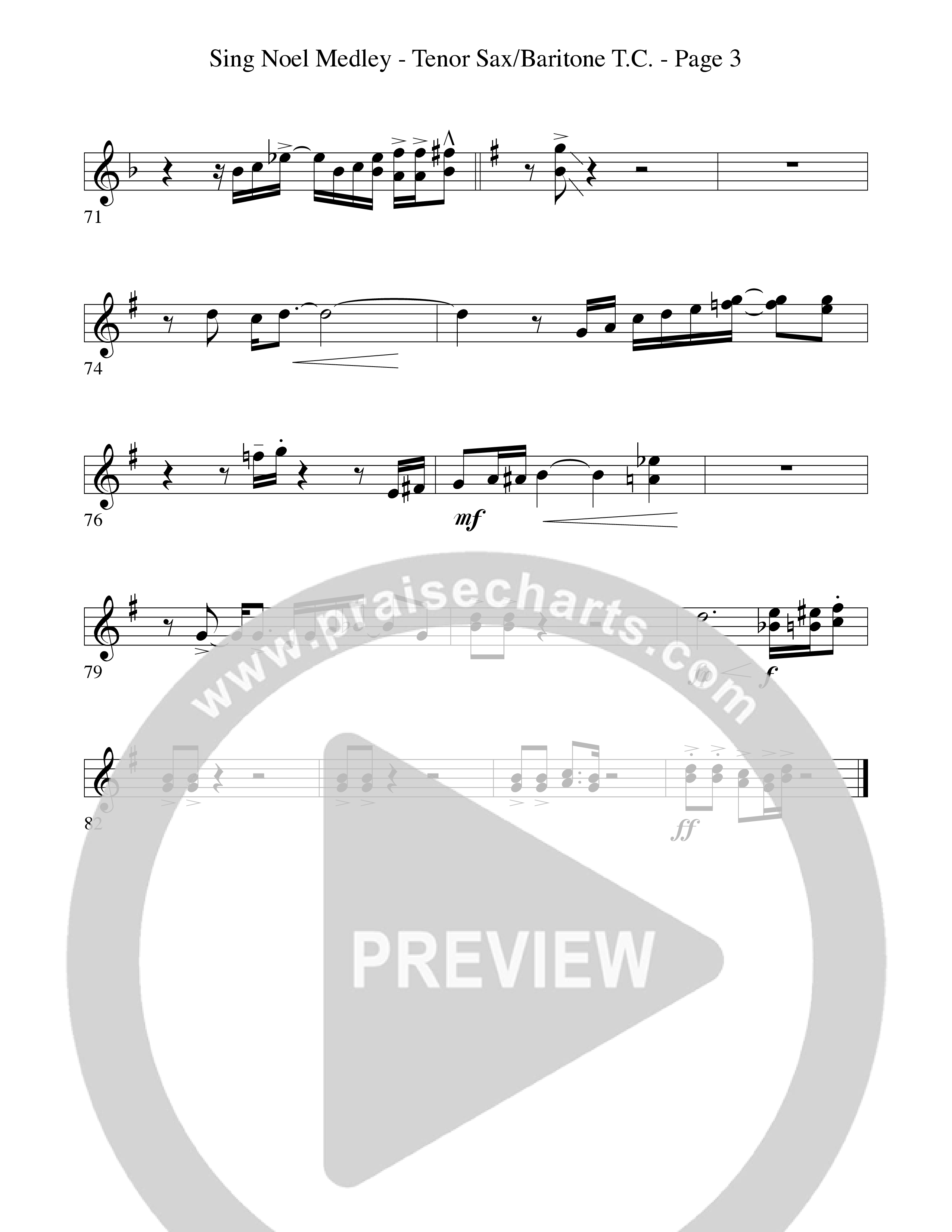 Sing Noel (with African Noel and Go Tell It On The Mountain) (Choral Anthem SATB) Tenor Sax/Baritone T.C. (Word Music Choral / Arr. David Hamilton)