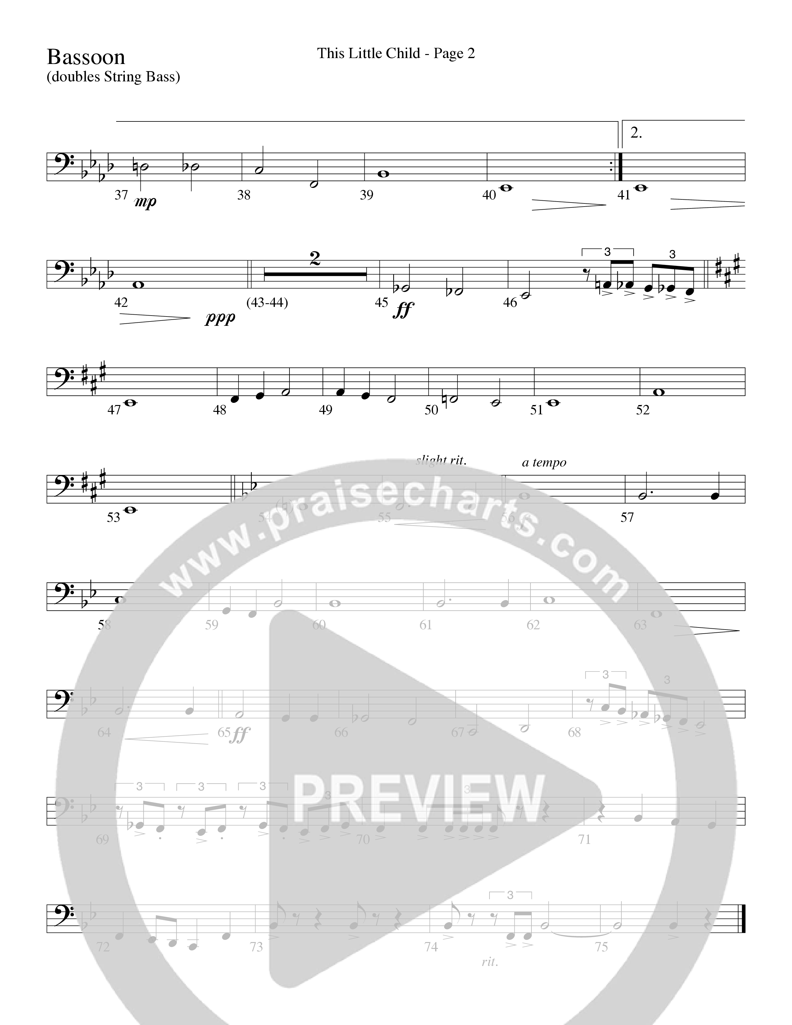 This Little Child (Choral Anthem SATB) Bassoon (Word Music Choral / Arr. Lari Goss)