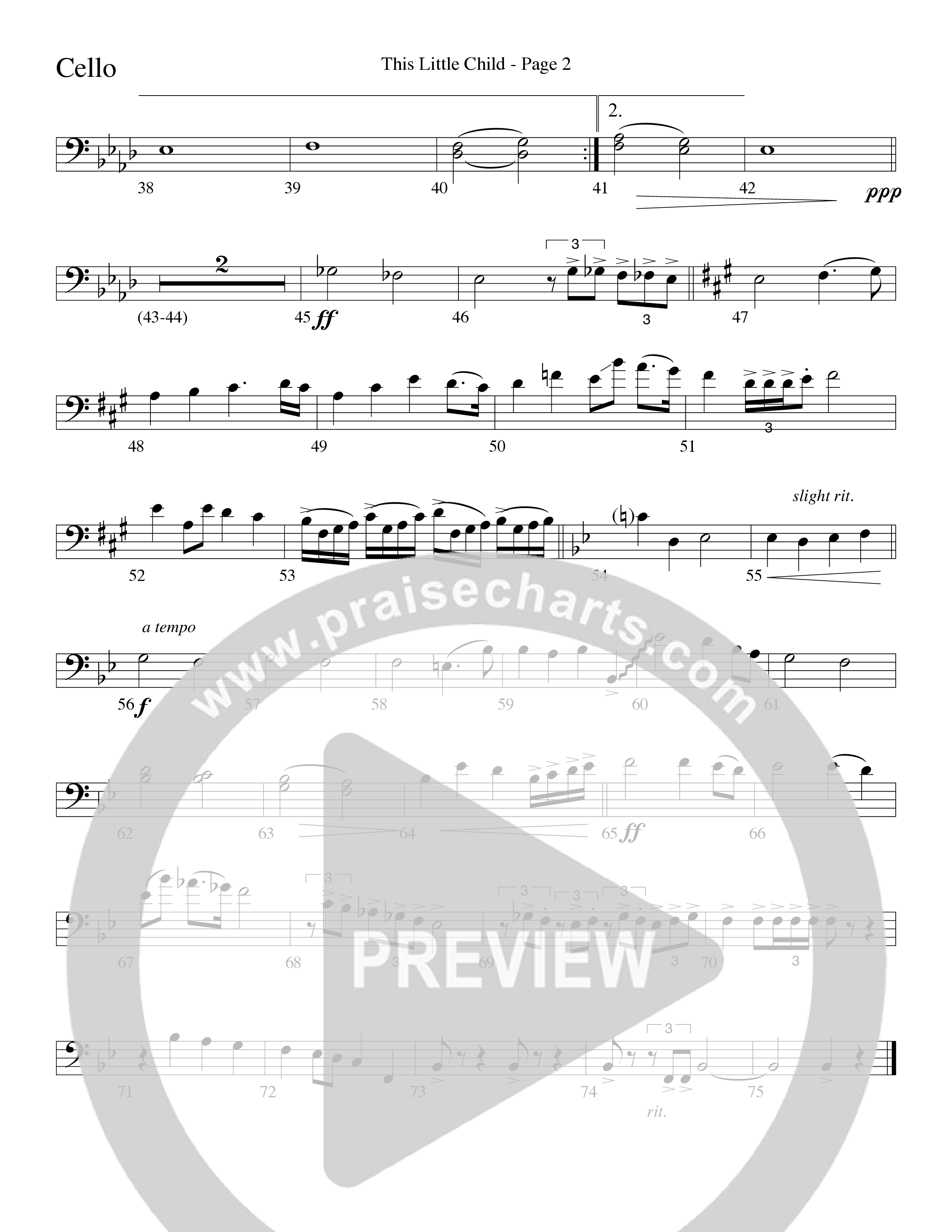 This Little Child (Choral Anthem SATB) Cello (Word Music Choral / Arr. Lari Goss)