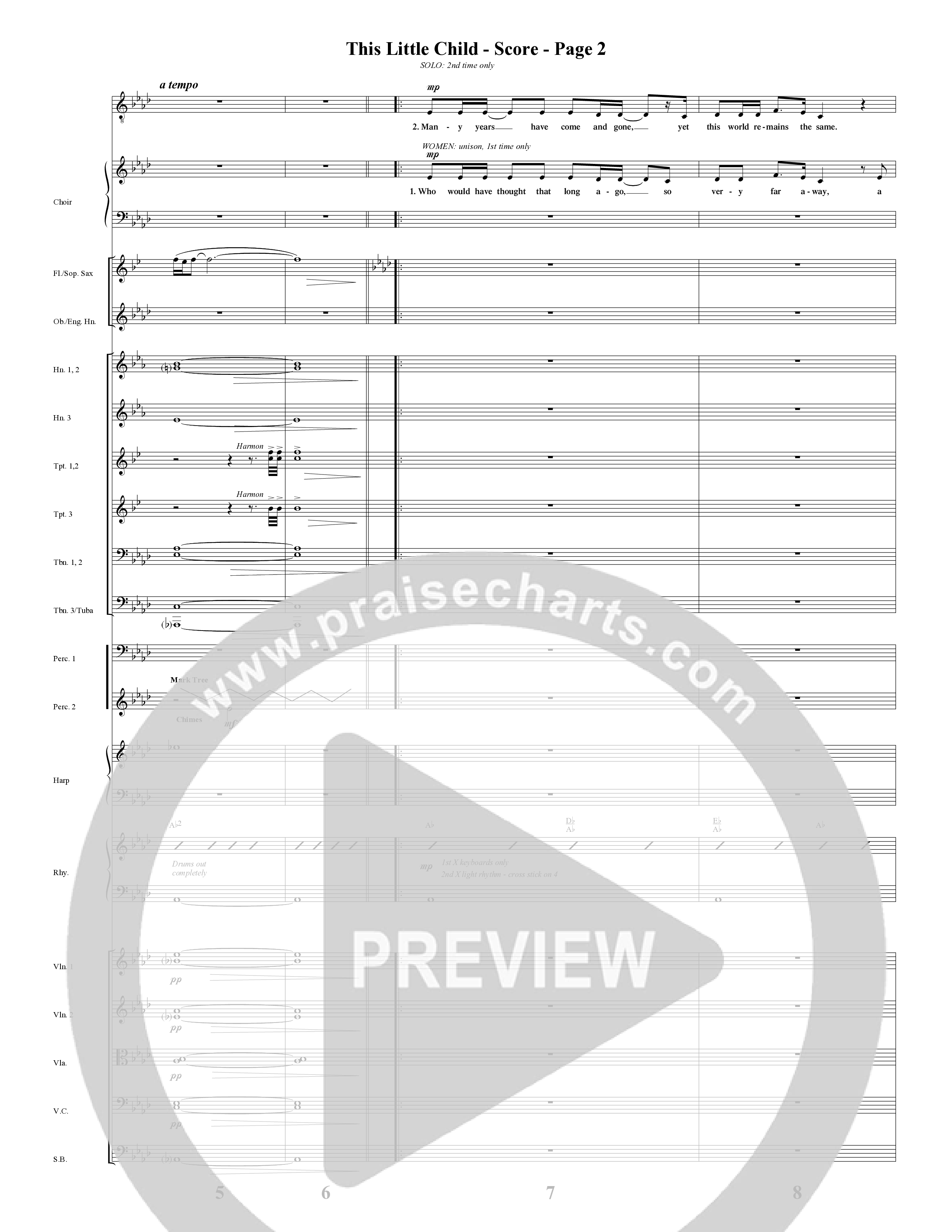 This Little Child (Choral Anthem SATB) Orchestration (Word Music Choral / Arr. Lari Goss)