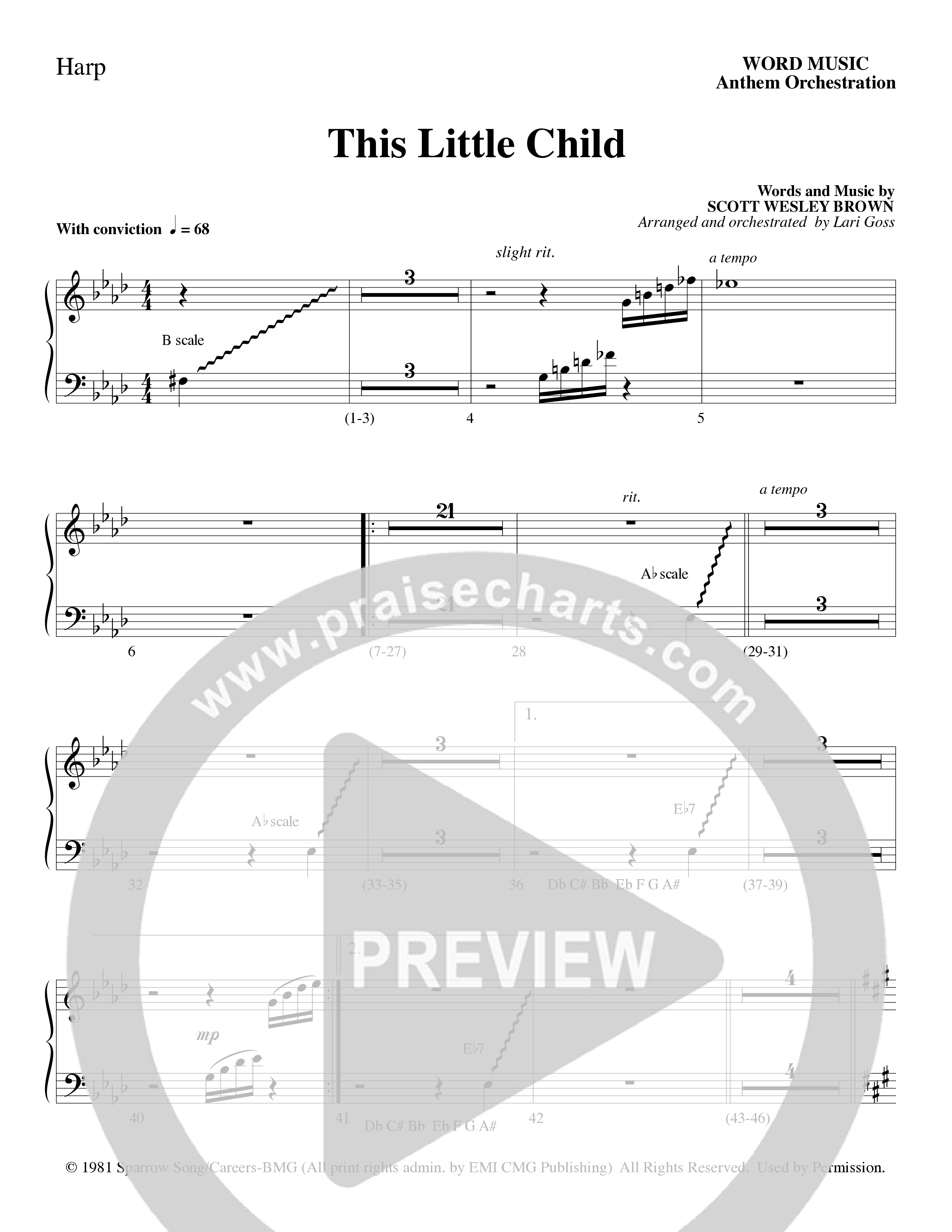 This Little Child (Choral Anthem SATB) Harp (Word Music Choral / Arr. Lari Goss)