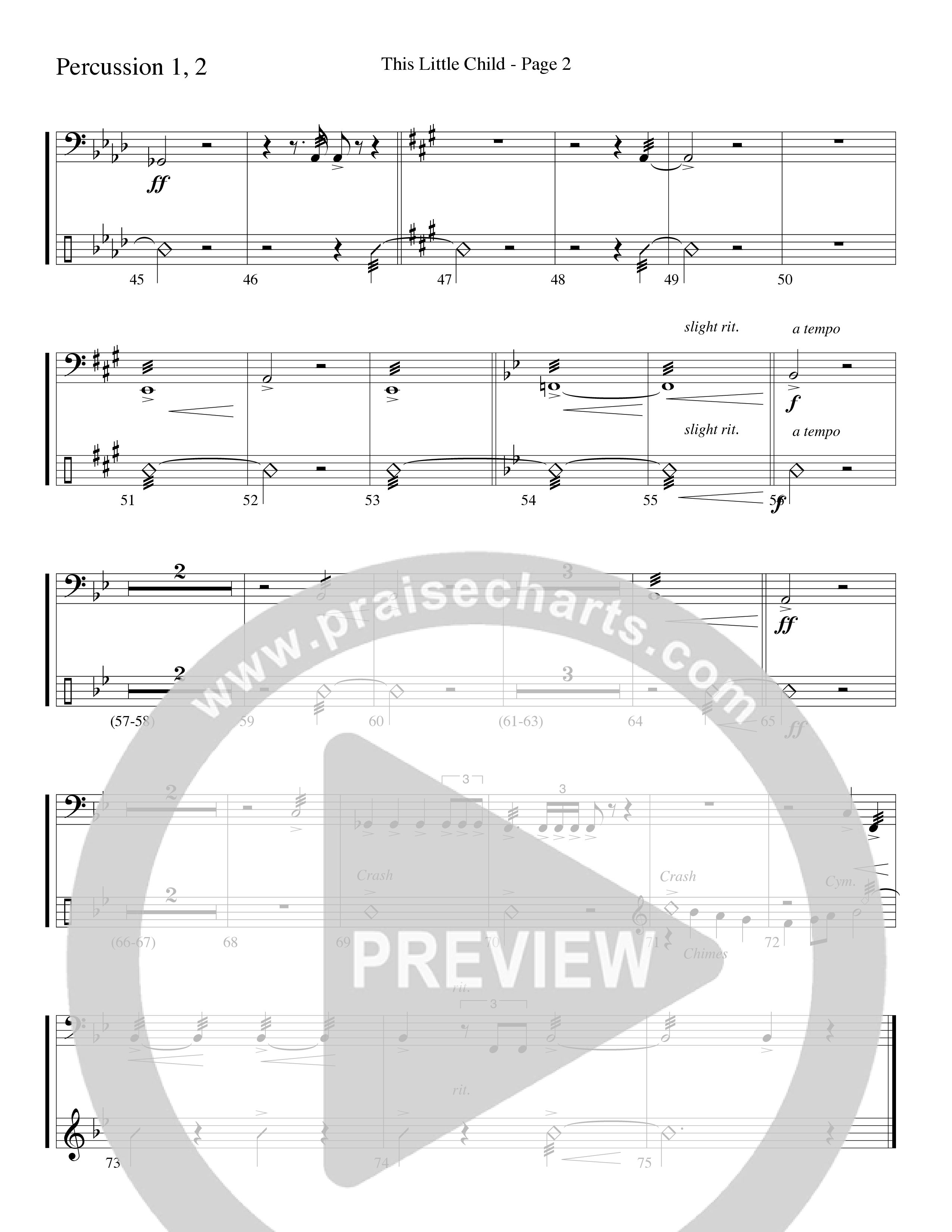 This Little Child (Choral Anthem SATB) Percussion 1/2 (Word Music Choral / Arr. Lari Goss)