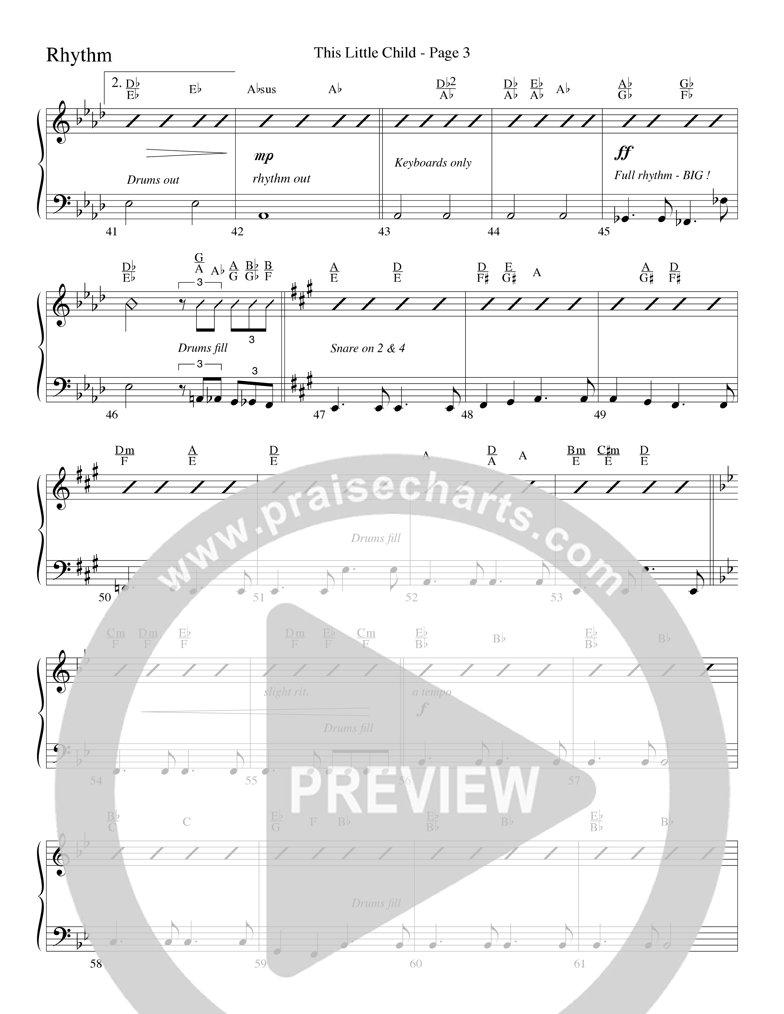 This Little Child (Choral Anthem SATB) Rhythm Chart (Word Music Choral / Arr. Lari Goss)