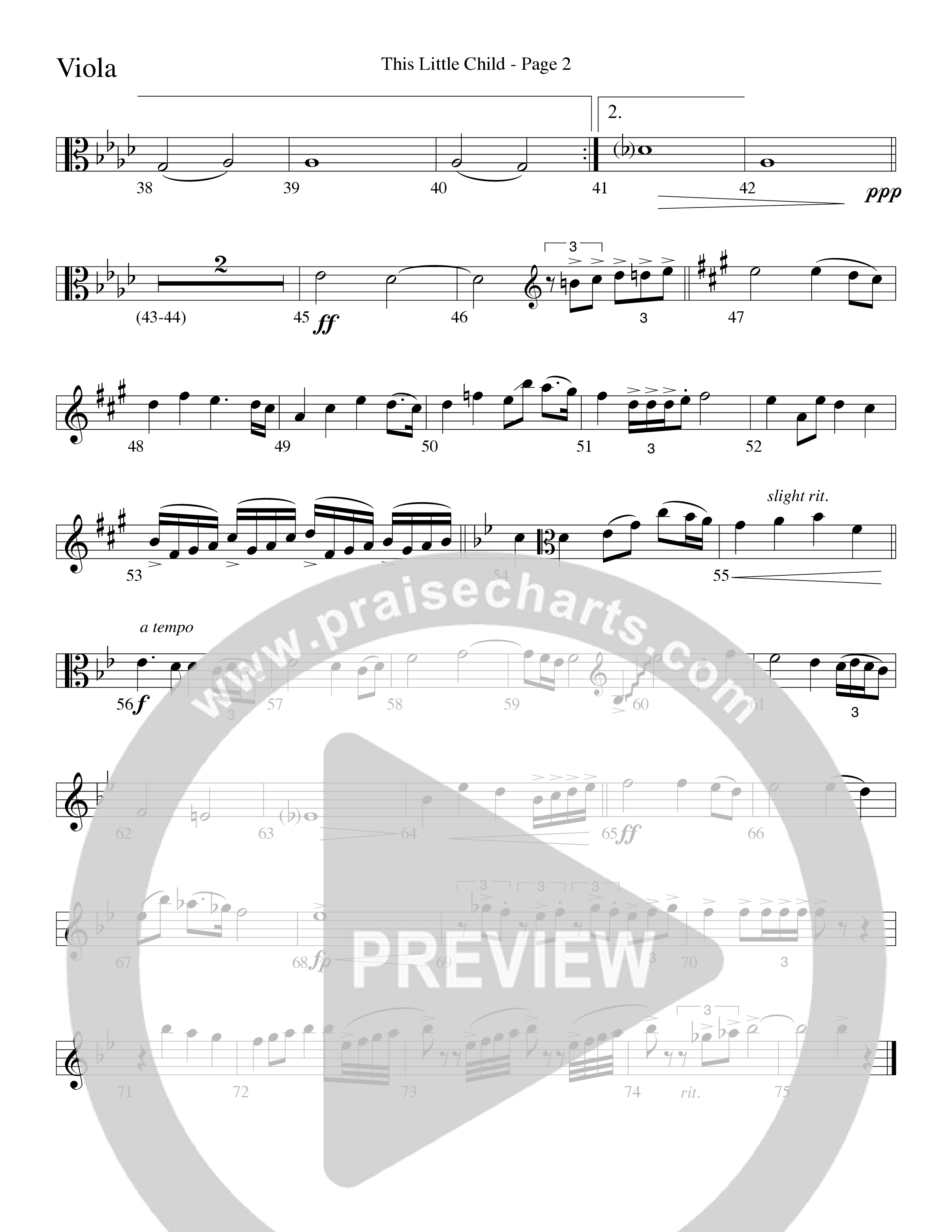 This Little Child (Choral Anthem SATB) Viola (Word Music Choral / Arr. Lari Goss)