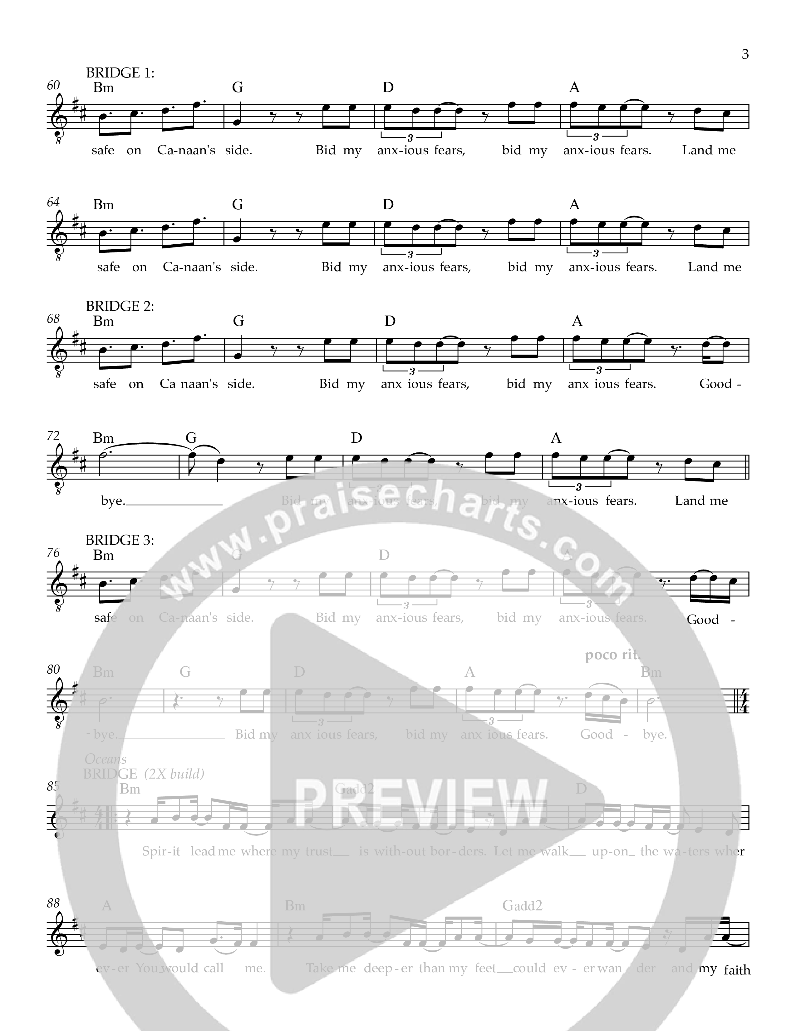 Guide Me / Oceans Lead Sheet Melody (Ezra Worship Initiative)