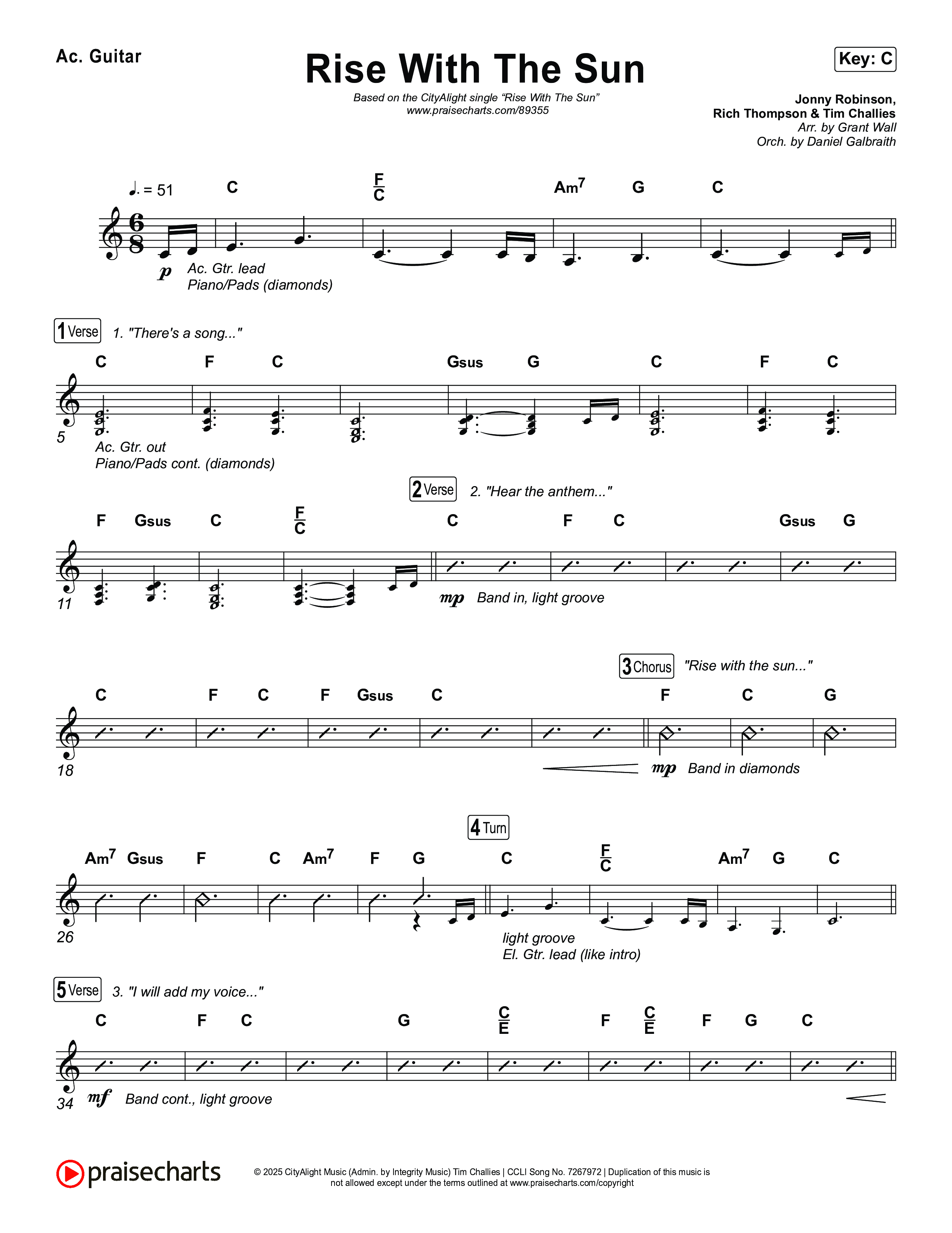 Rise With The Sun Acoustic Guitar (CityAlight)