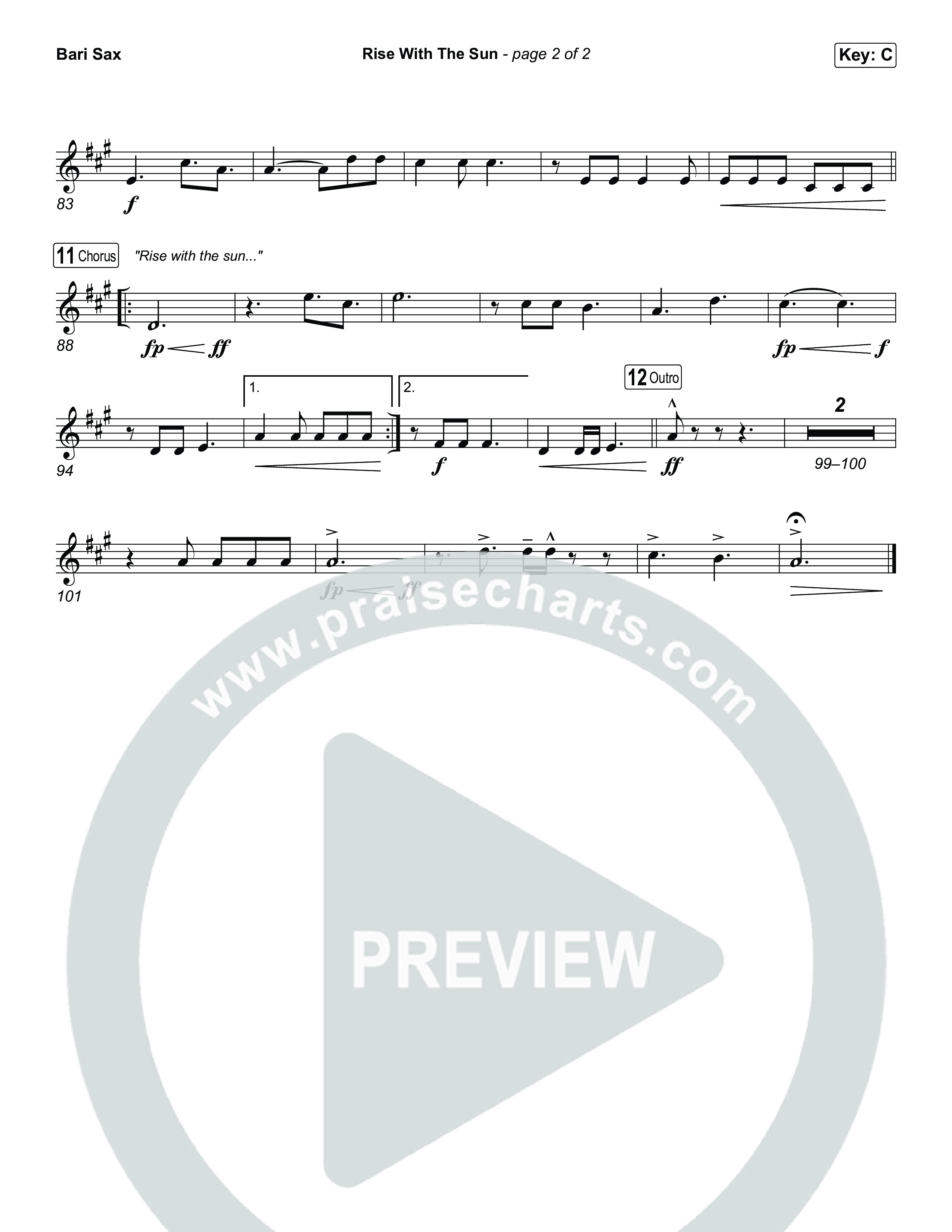 Rise With The Sun Bari Sax (CityAlight)