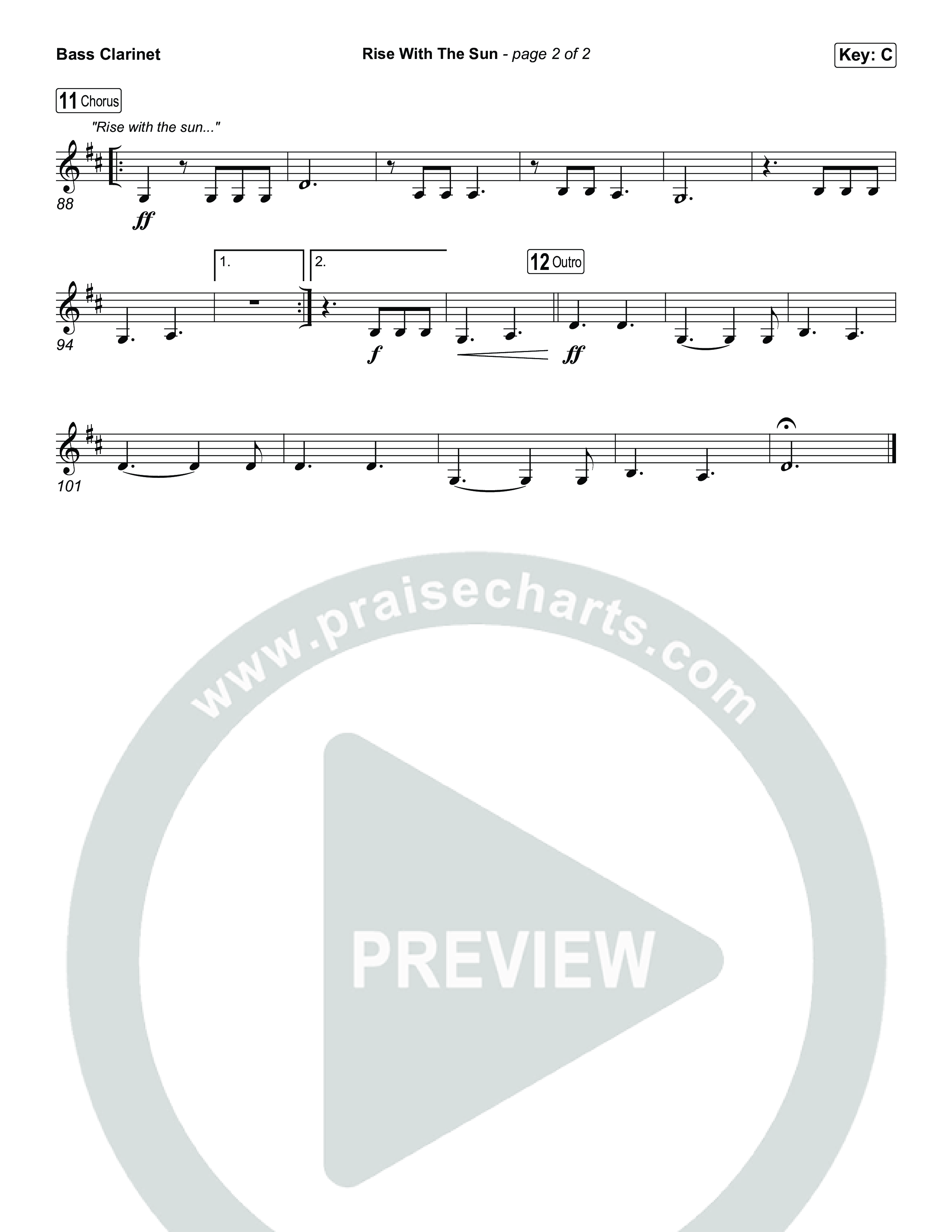 Rise With The Sun Bass Clarinet (CityAlight)