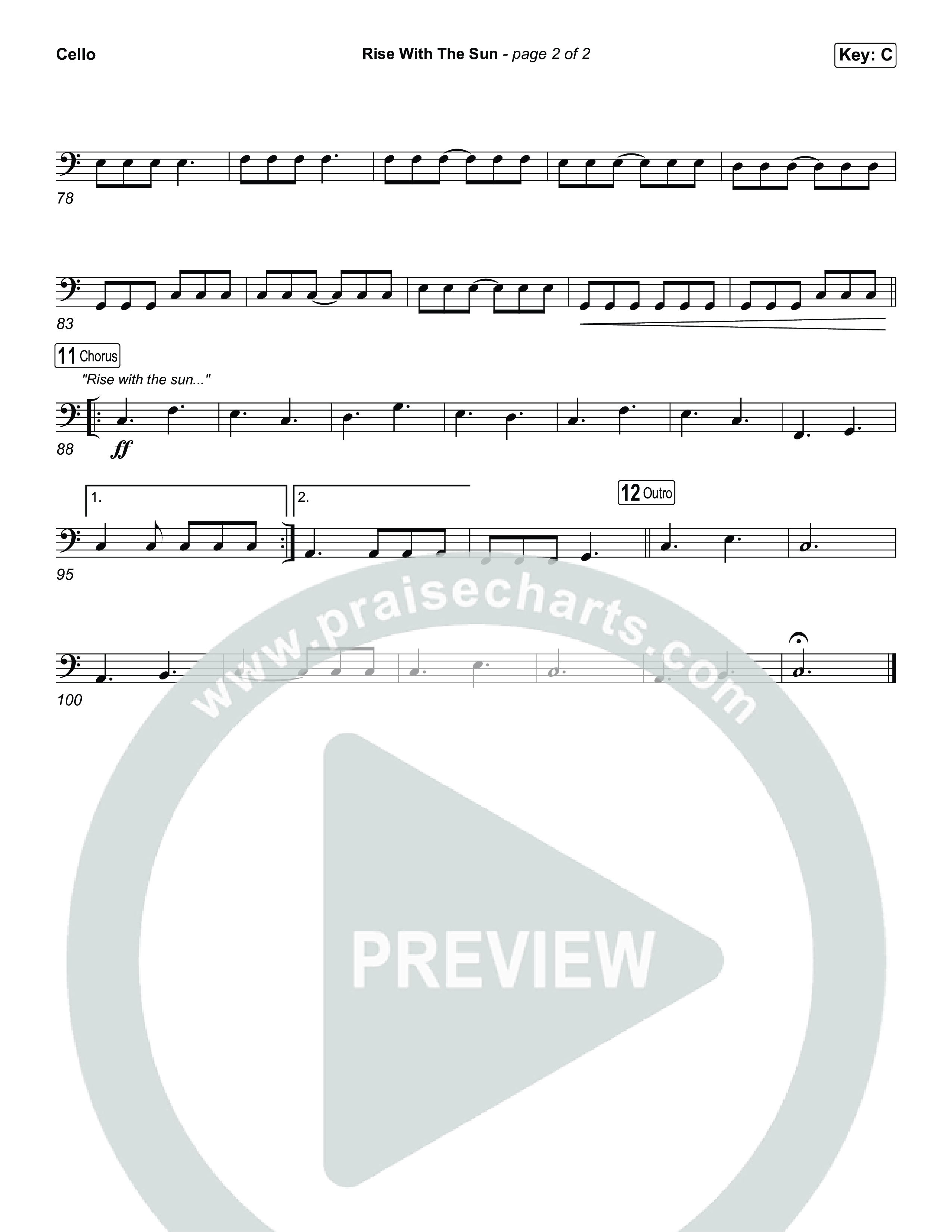 Rise With The Sun Cello (CityAlight)