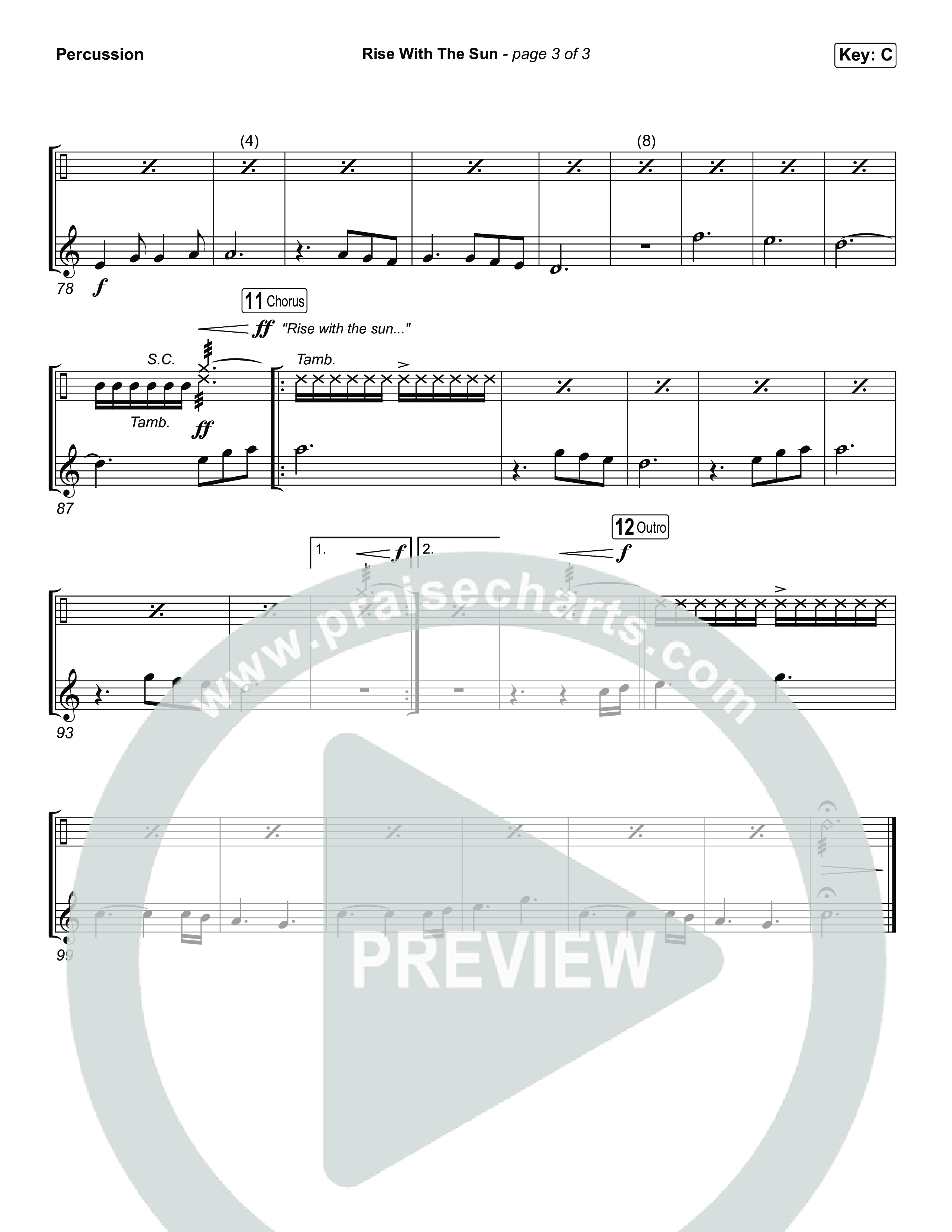 Rise With The Sun Percussion (CityAlight)