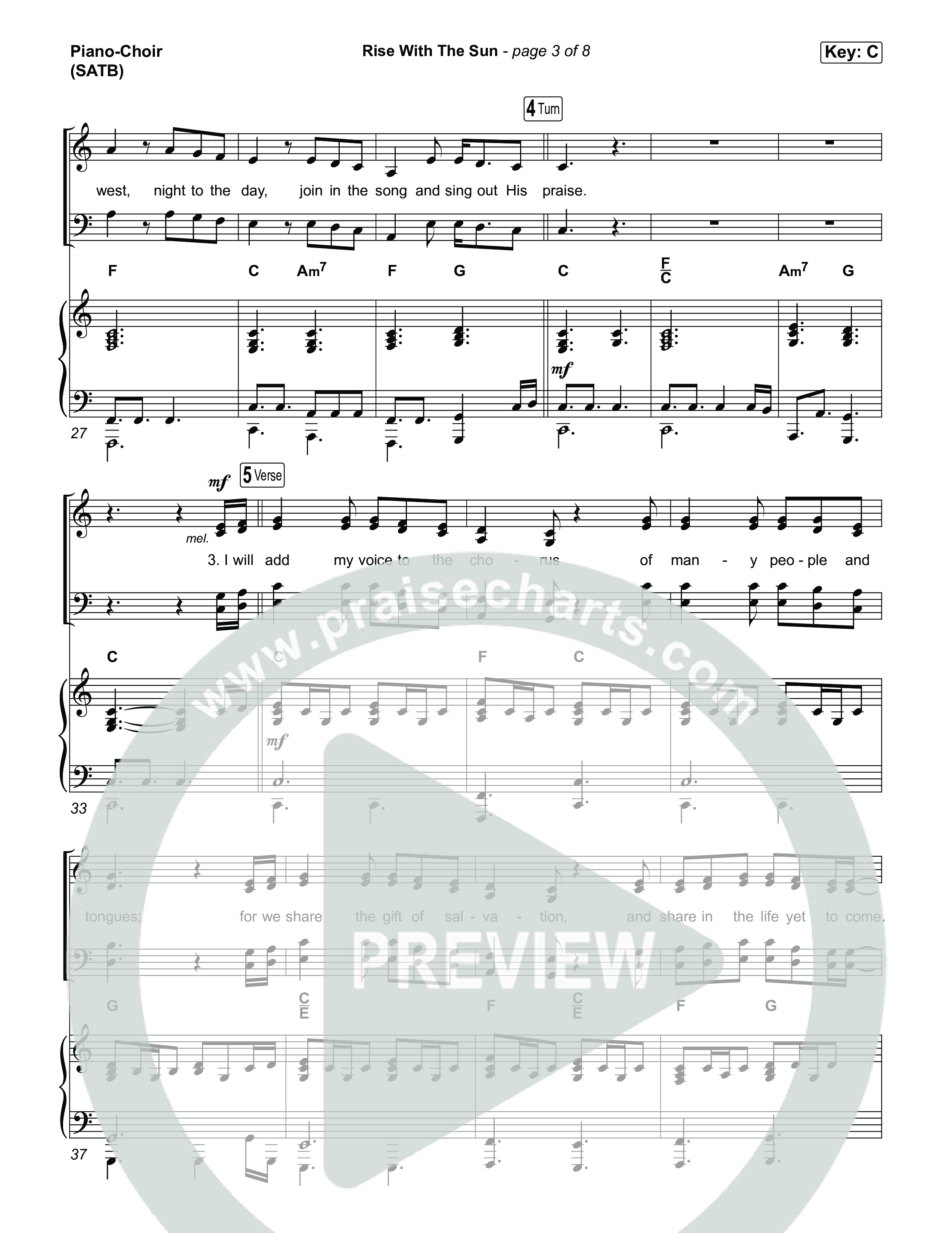 Rise With The Sun Piano/Vocal Pack (CityAlight)