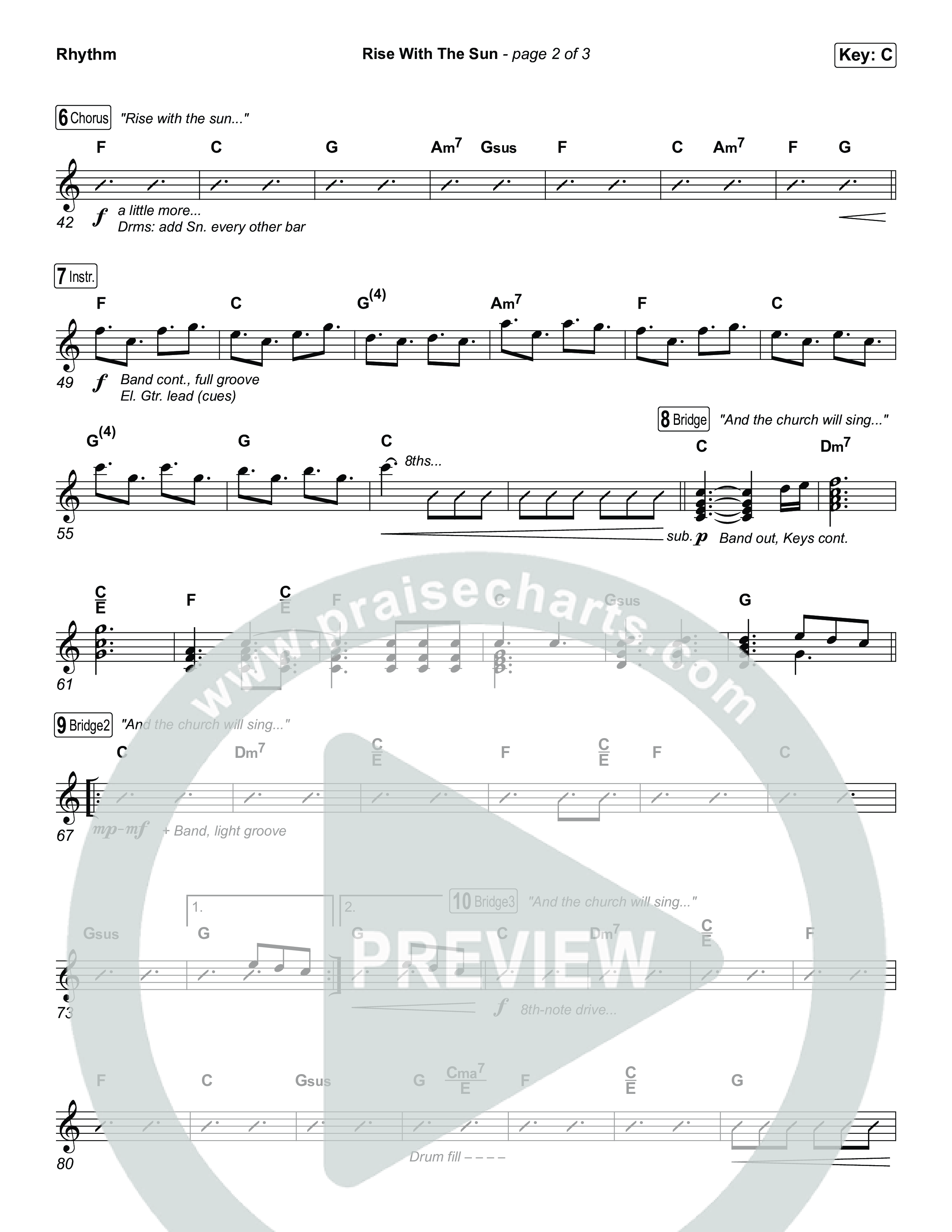 Rise With The Sun Rhythm Chart (CityAlight)