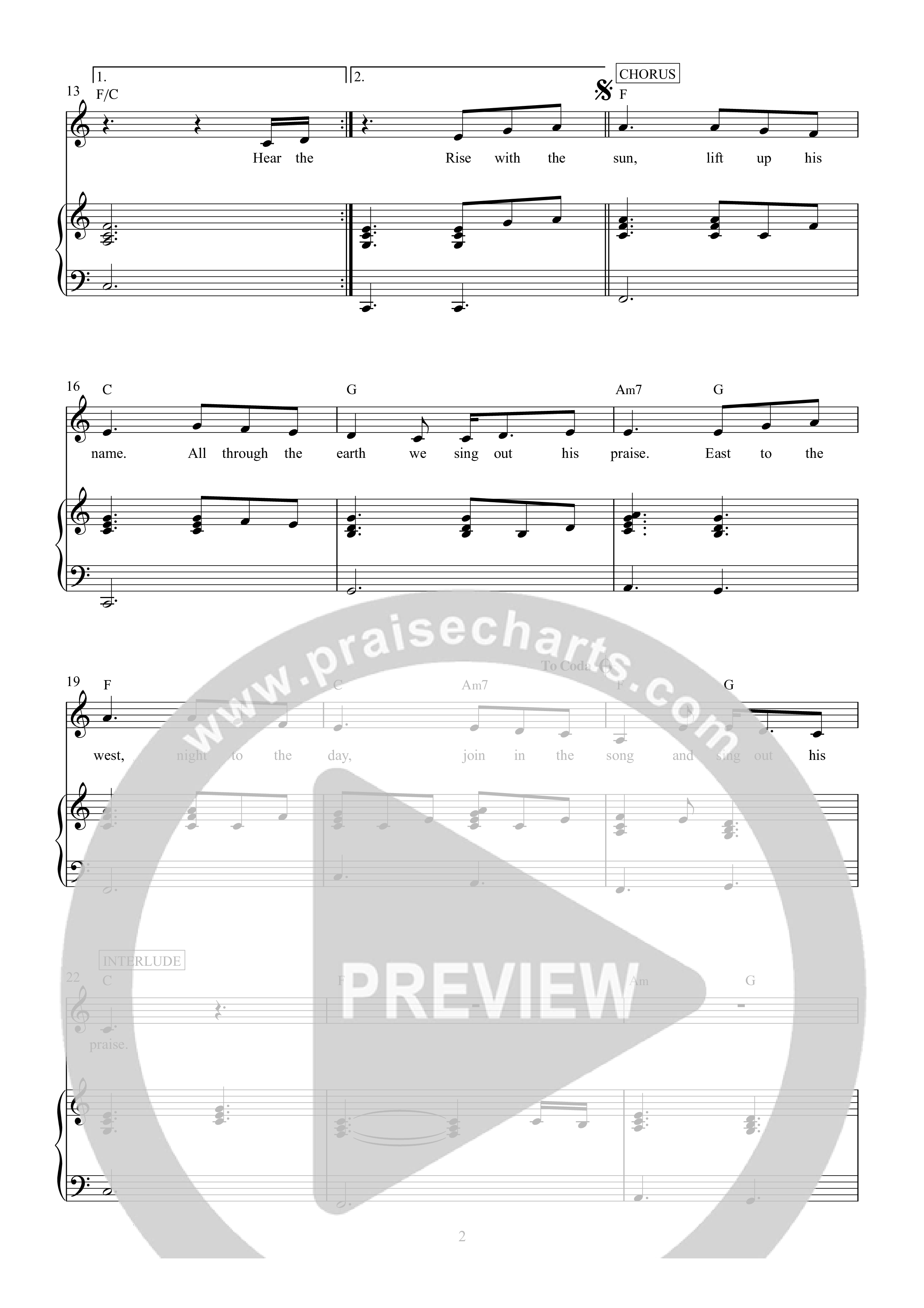 Rise With The Sun Rhythm/Vocal (CityAlight)