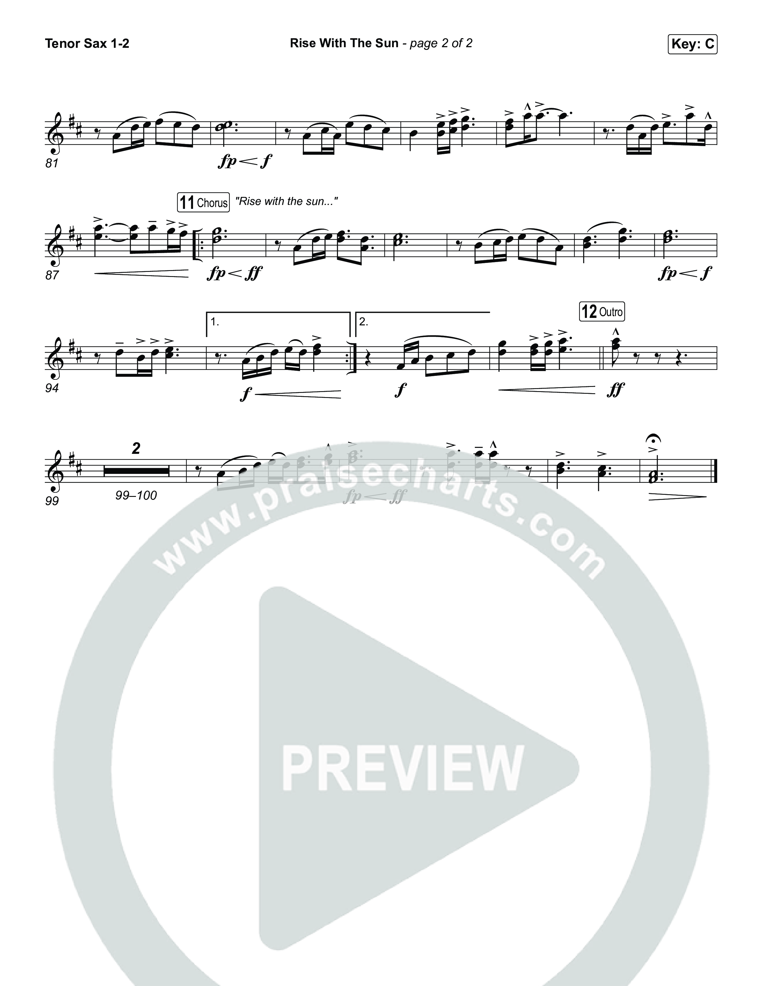 Rise With The Sun Tenor Sax 1,2 (CityAlight)