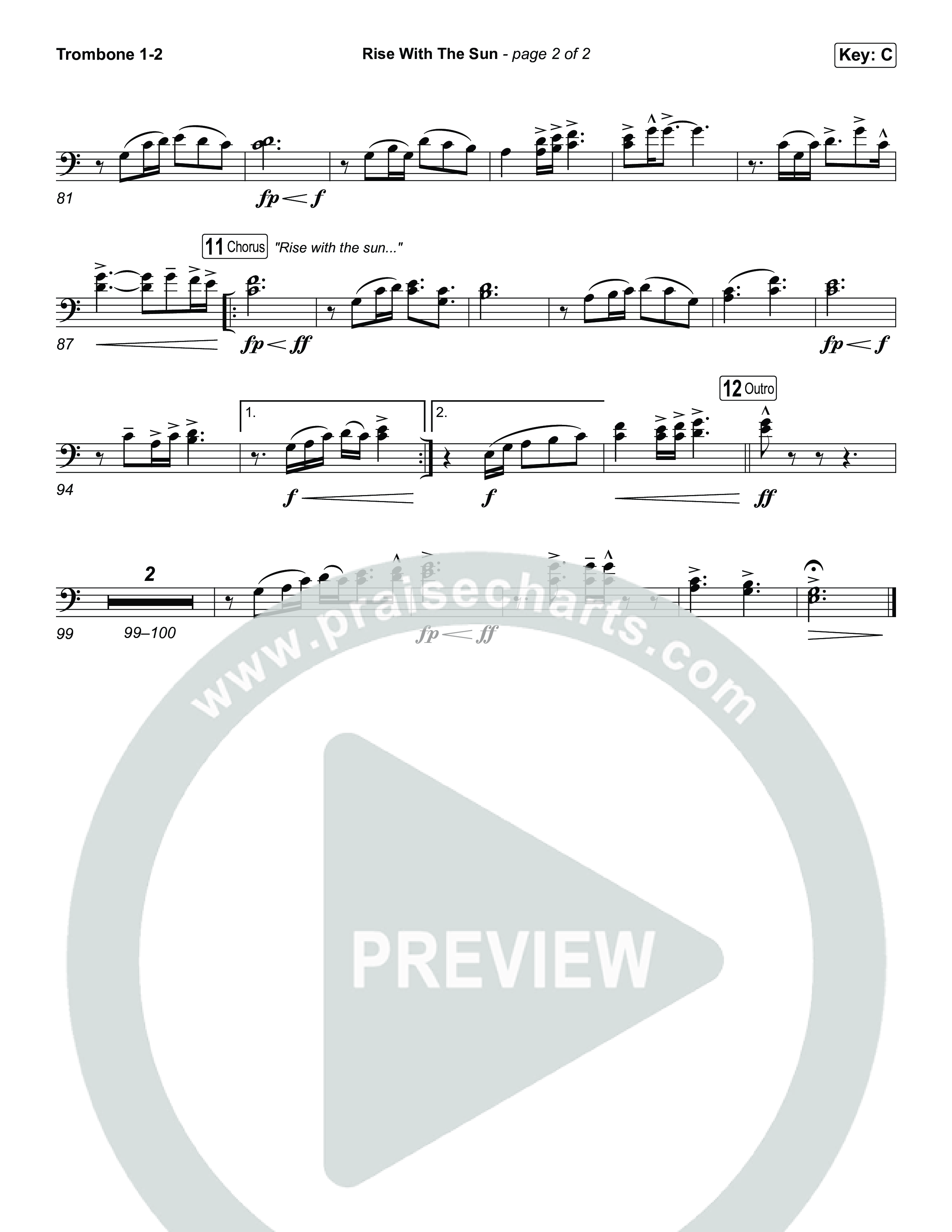 Rise With The Sun Trombone 1,2 (CityAlight)