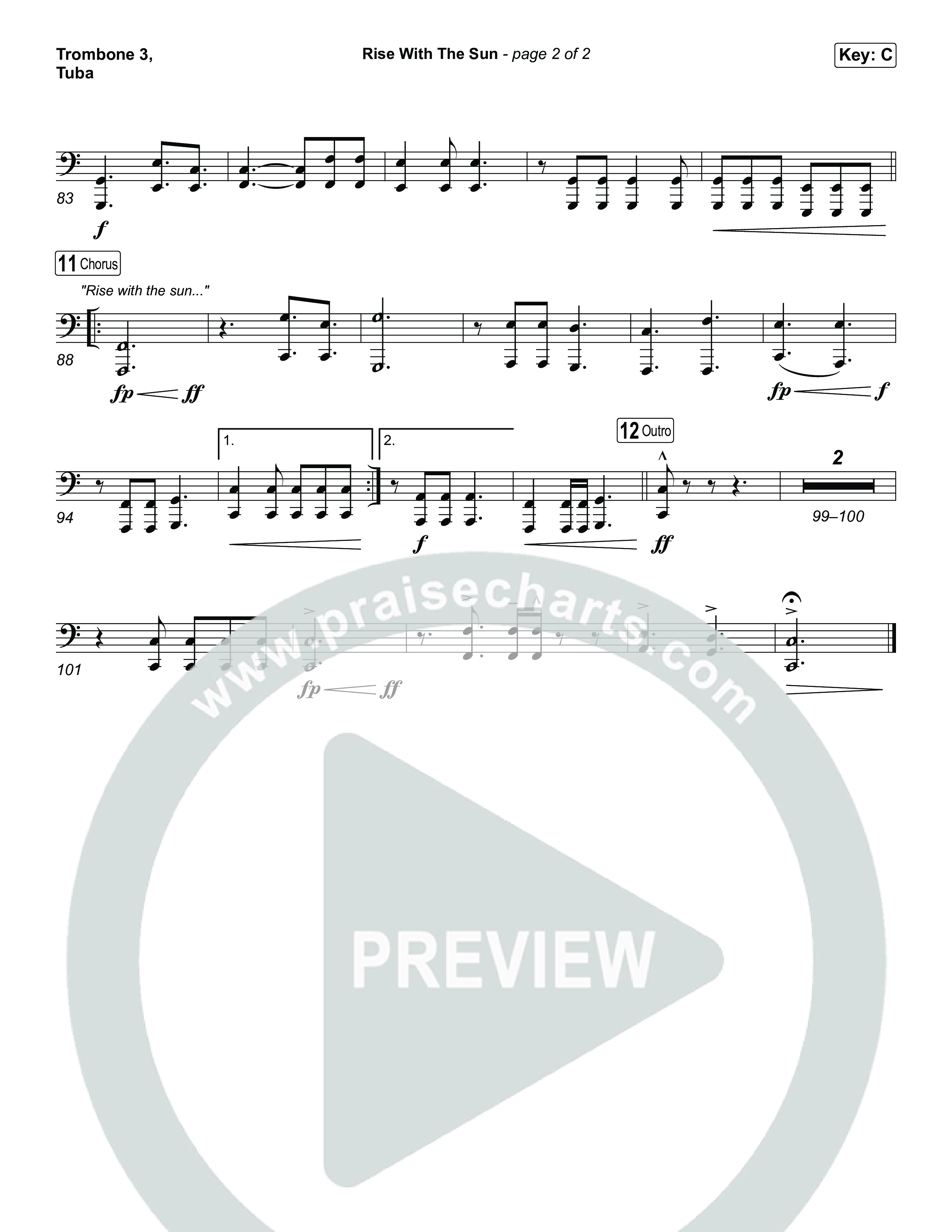 Rise With The Sun Trombone 3/Tuba (CityAlight)