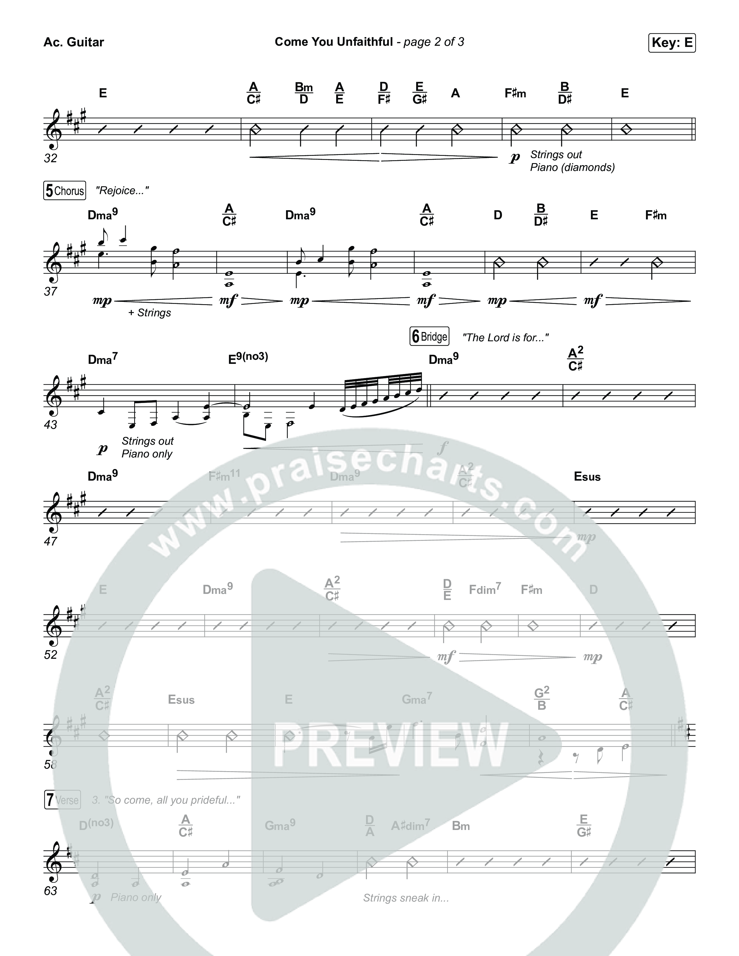 Come You Unfaithful Acoustic Guitar (Michael Boggs / Amy Grant)