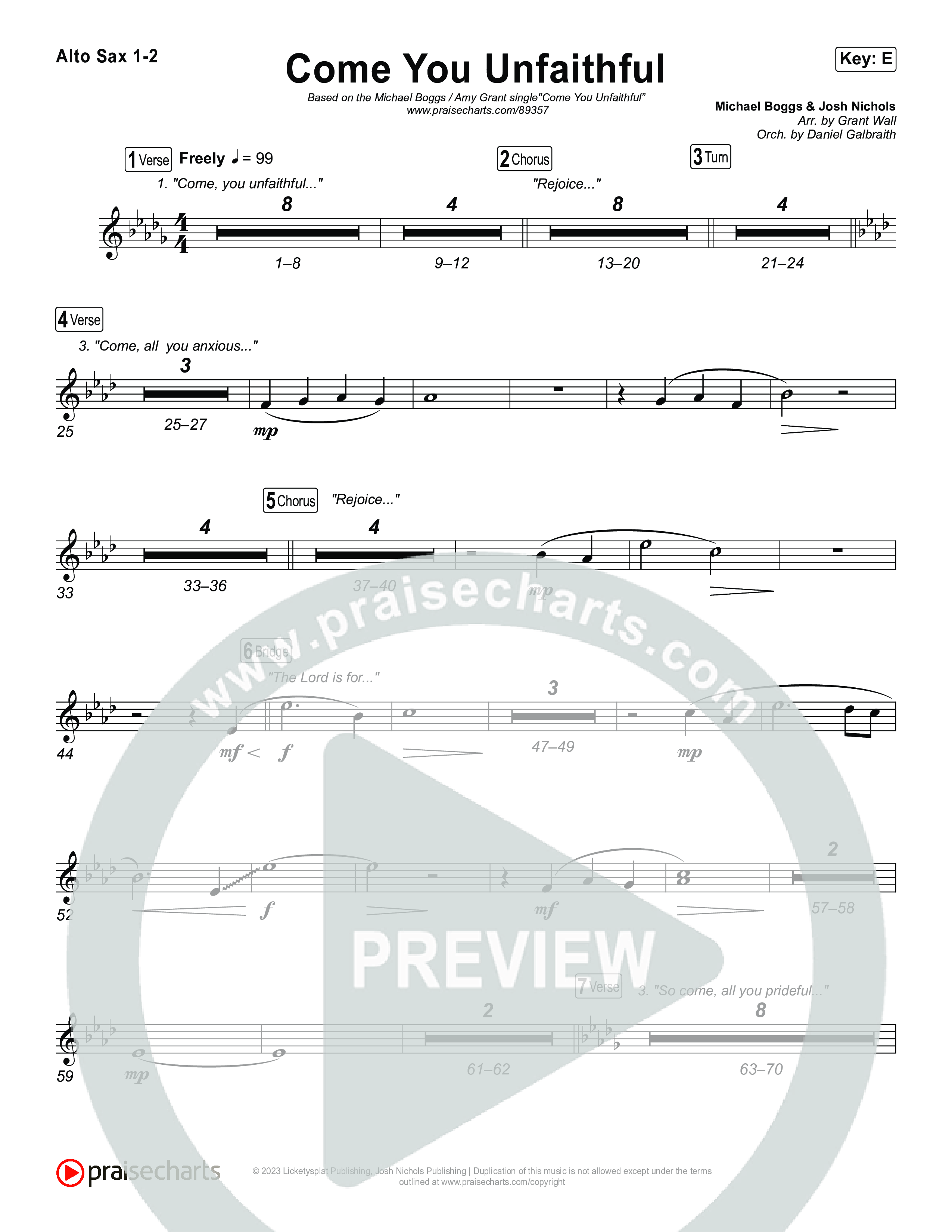 Come You Unfaithful Sax Pack (Michael Boggs / Amy Grant)