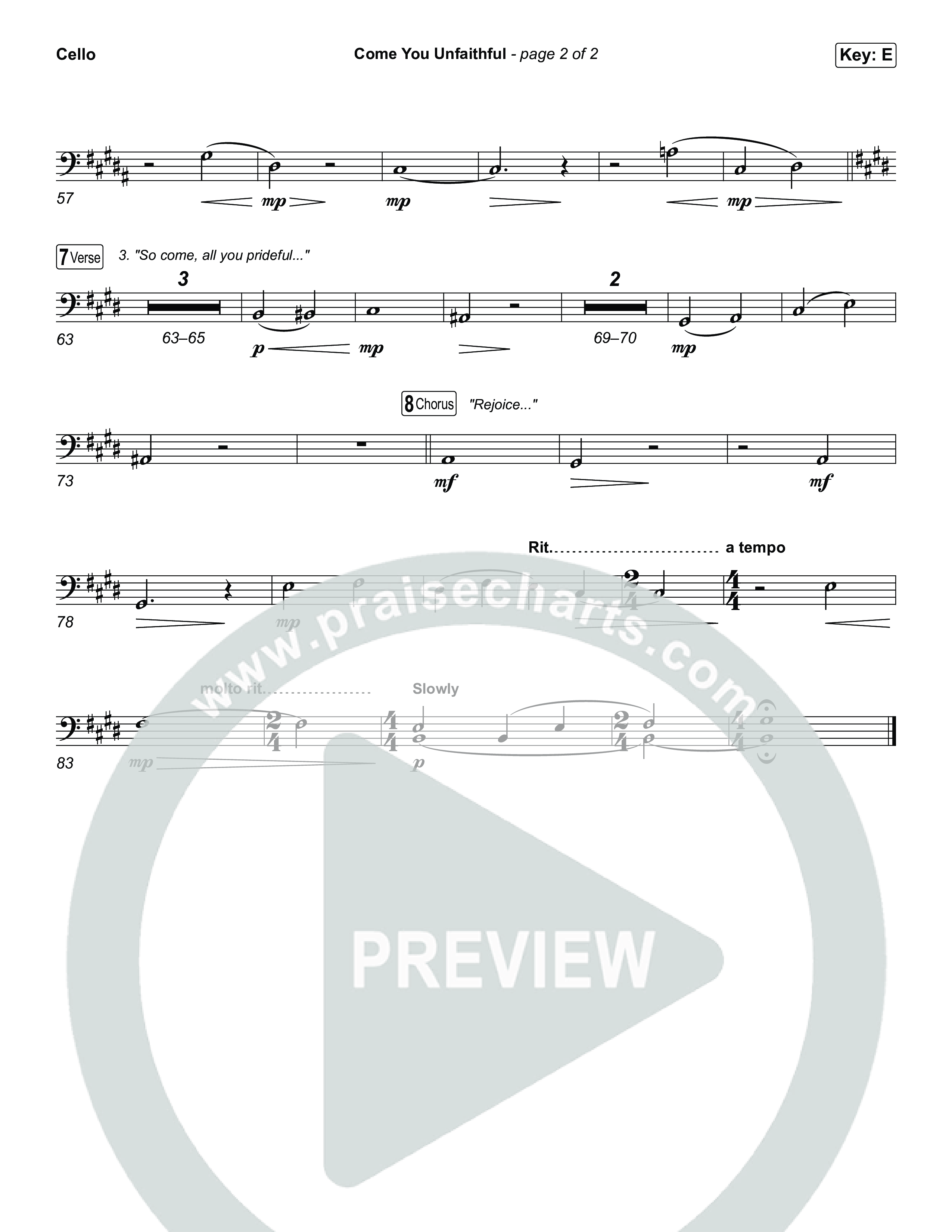 Come You Unfaithful Cello (Michael Boggs / Amy Grant)