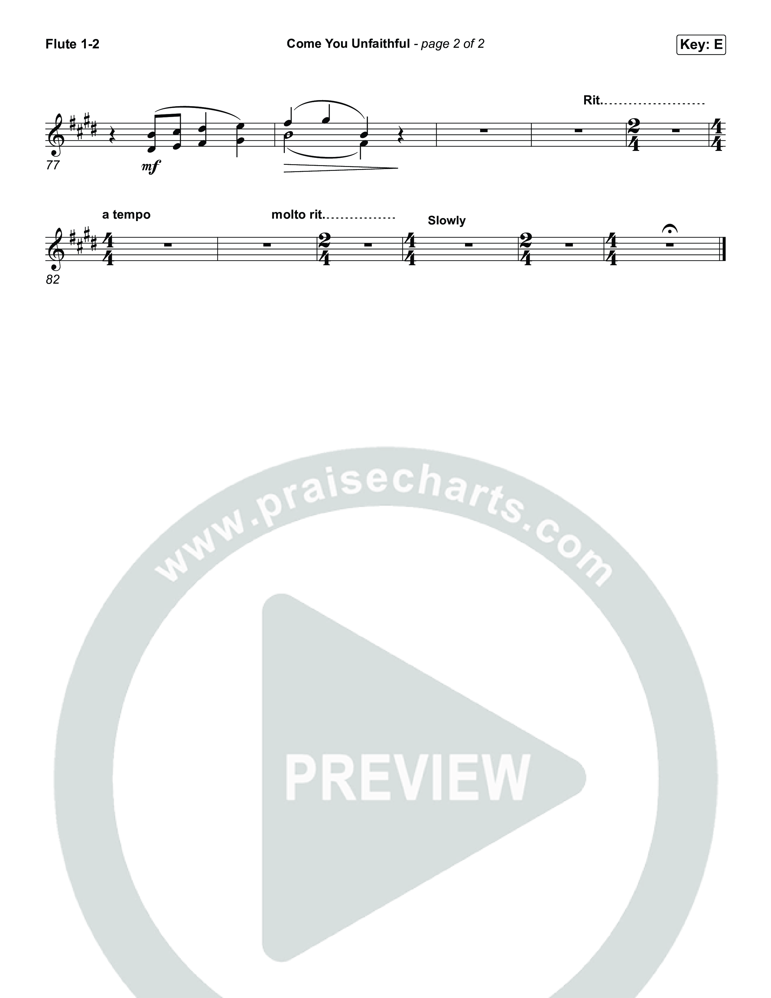 Come You Unfaithful Flute 1,2 (Michael Boggs / Amy Grant)