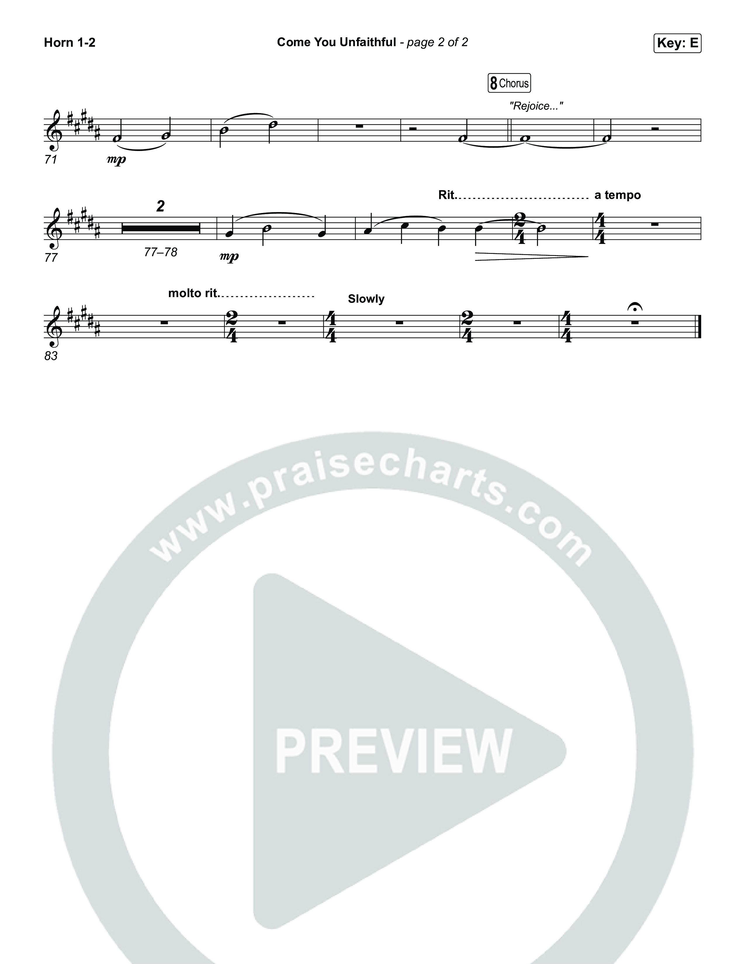 Come You Unfaithful Brass Pack (Michael Boggs / Amy Grant)