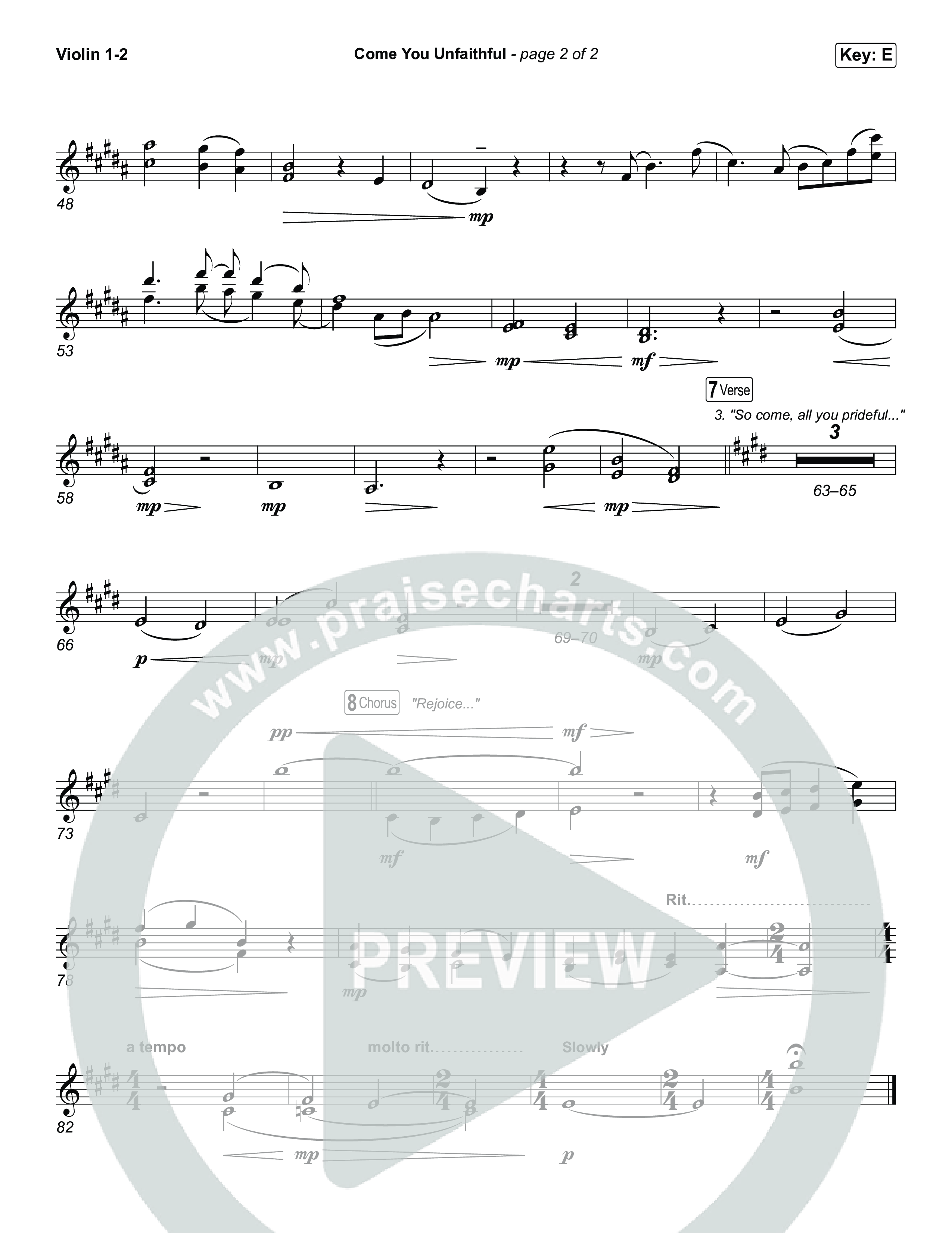 Come You Unfaithful Violin 1,2 (Michael Boggs / Amy Grant)