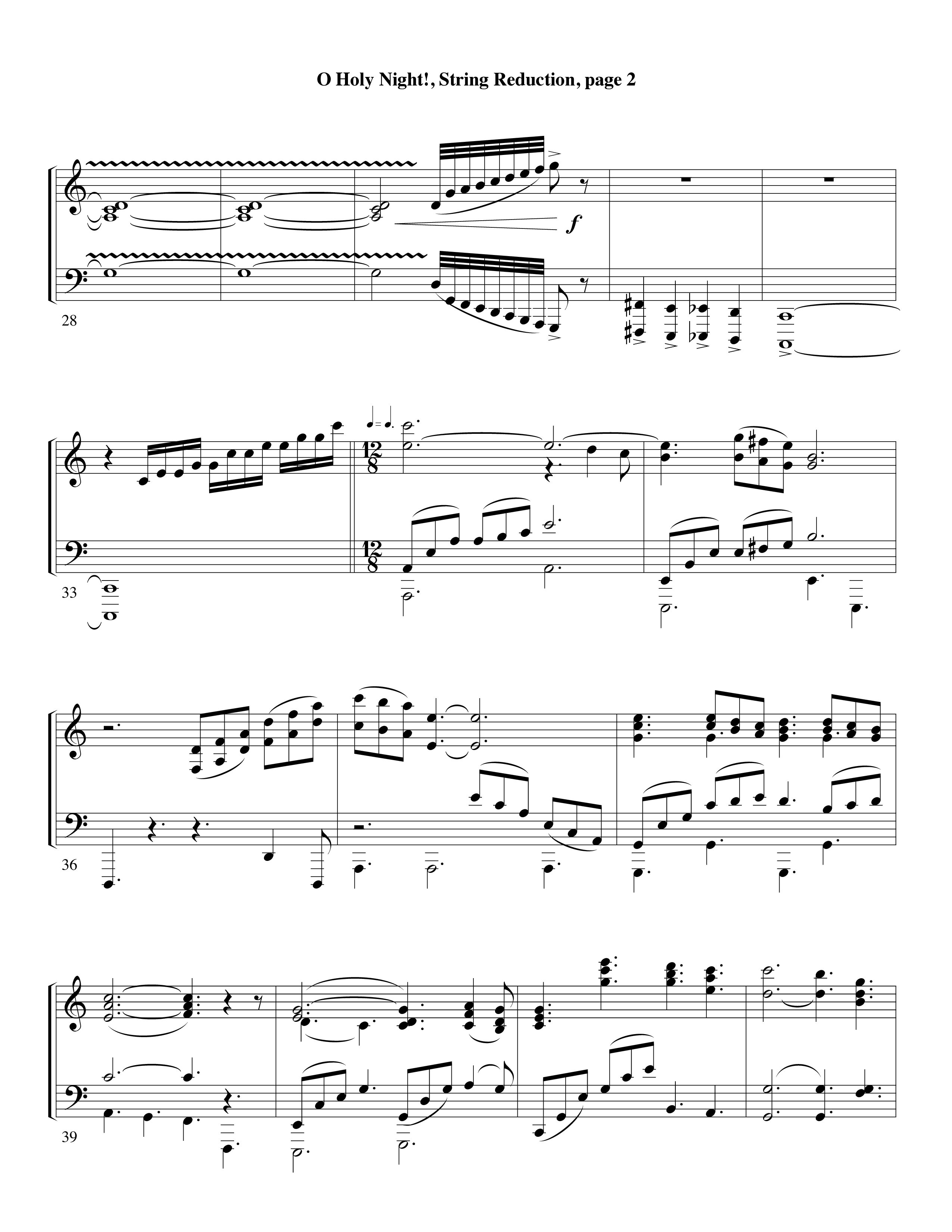 O Holy Night (Choral Anthem SATB) String Reduction (Word Music Choral / Arr. David Clydesdale)