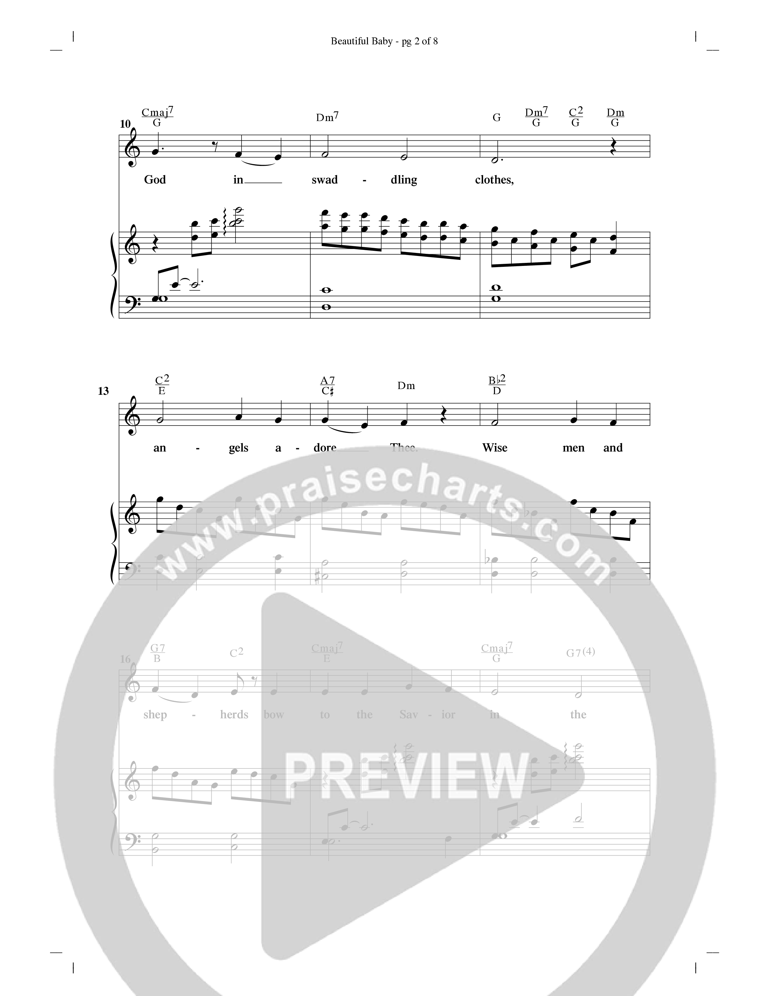 Beautiful Baby (with O Come O Come Emmanuel) (Choral Anthem SATB) Anthem (SATB/Piano) (Word Music Choral / Arr. Bruce Greer)