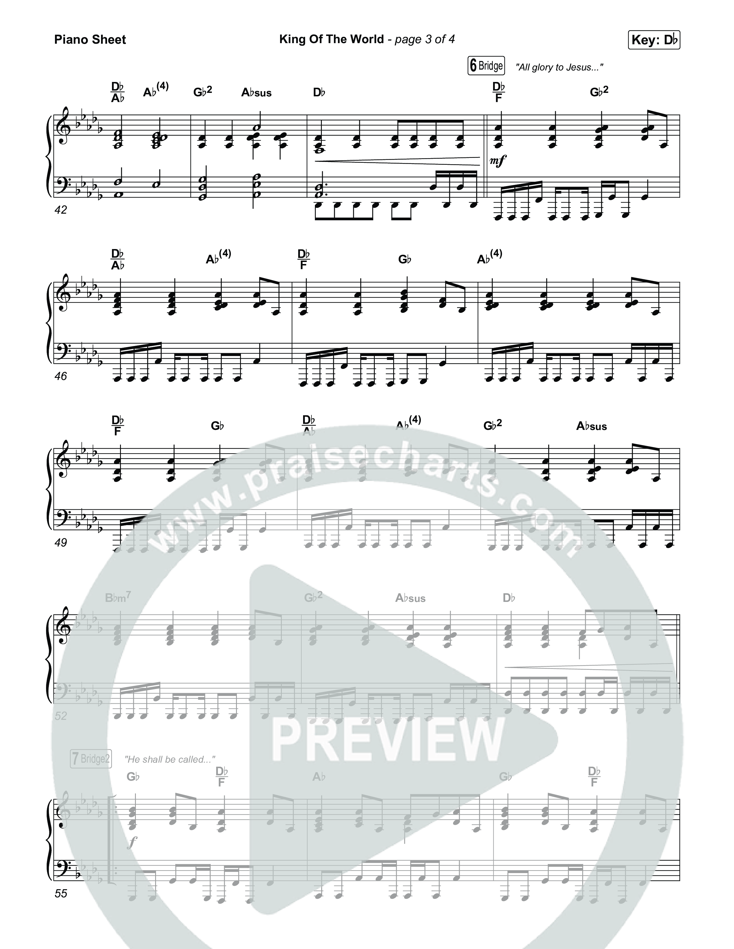 King Of The World Piano Sheet (Anna Golden / Aodhan King)