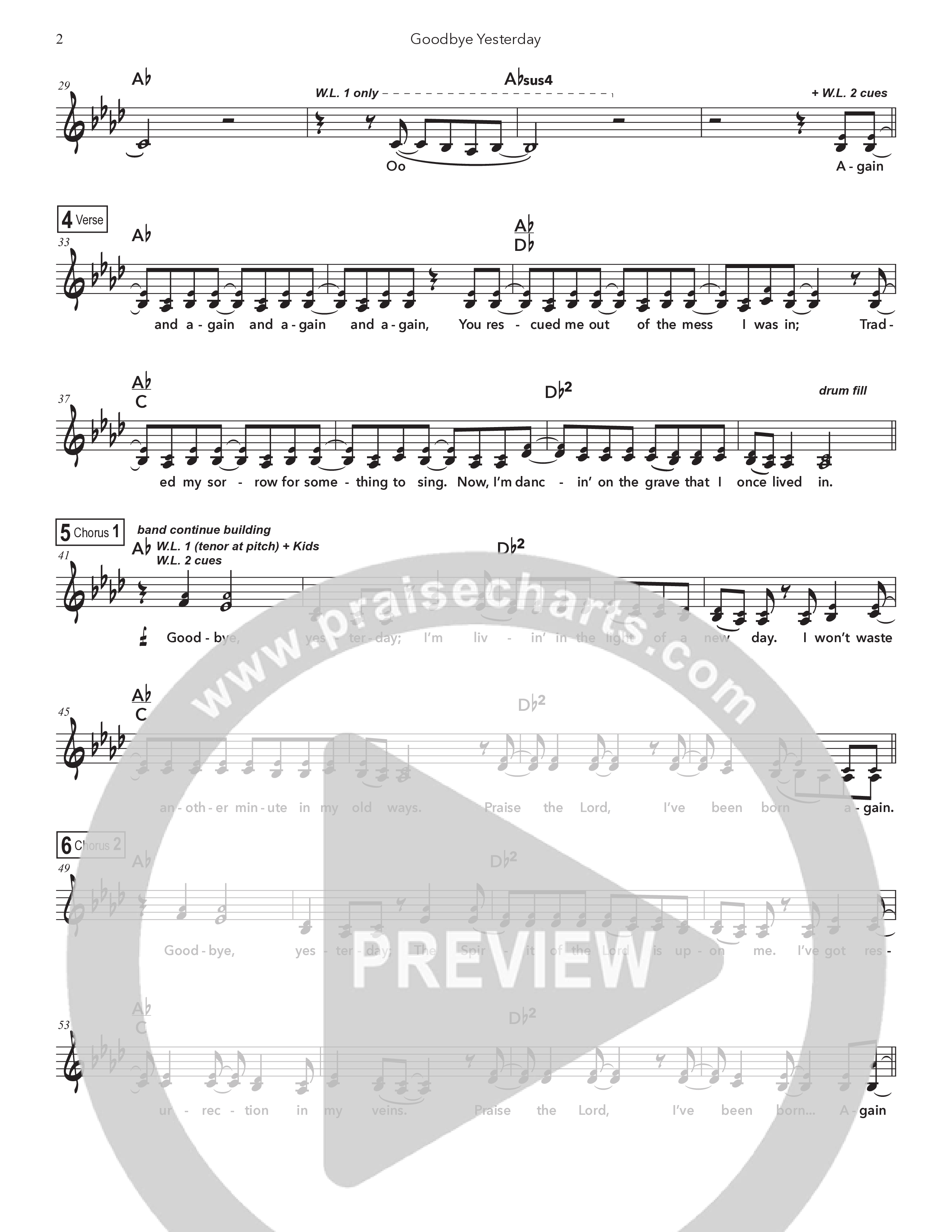 Goodbye Yesterday (Kids) Piano/Vocal Pack (Doorpost Kids Worship / Dave and Jess Ray)