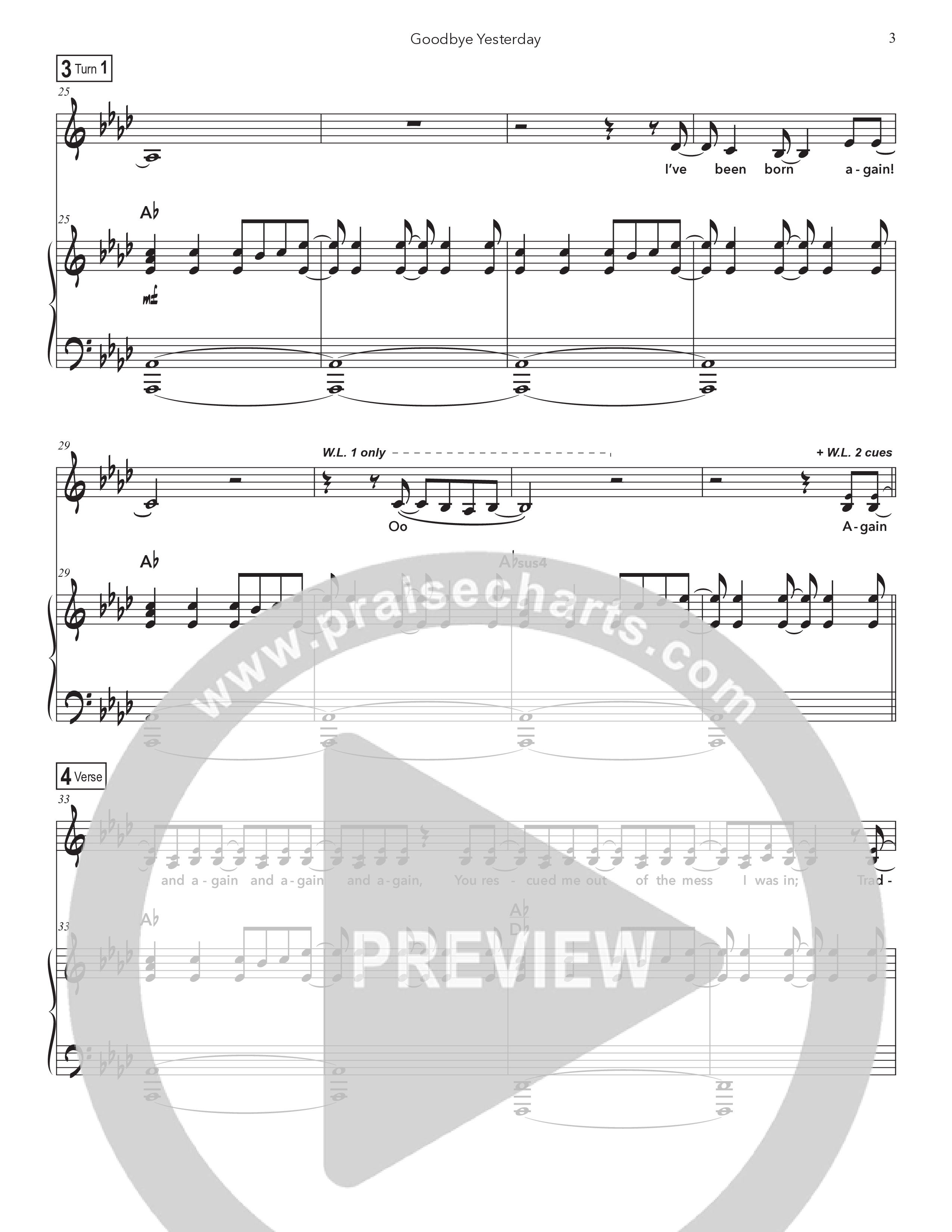 Goodbye Yesterday (Kids) Piano/Vocal (Doorpost Kids Worship / Dave and Jess Ray)