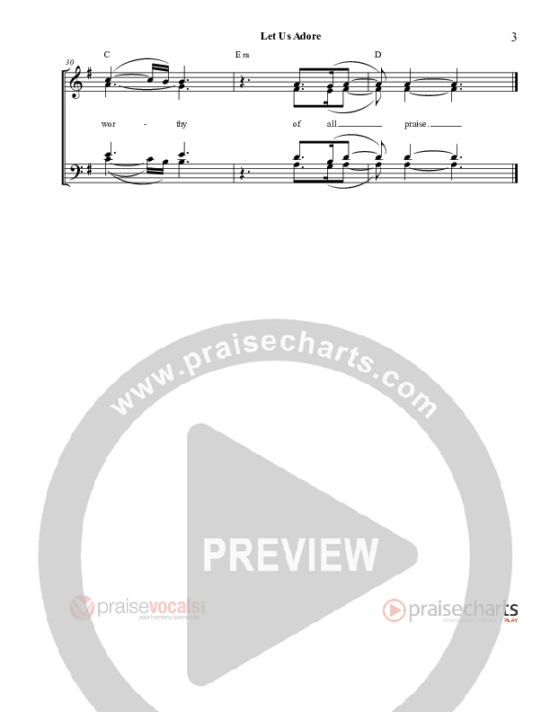 Let Us Adore Lead Sheet (PraiseVocals)