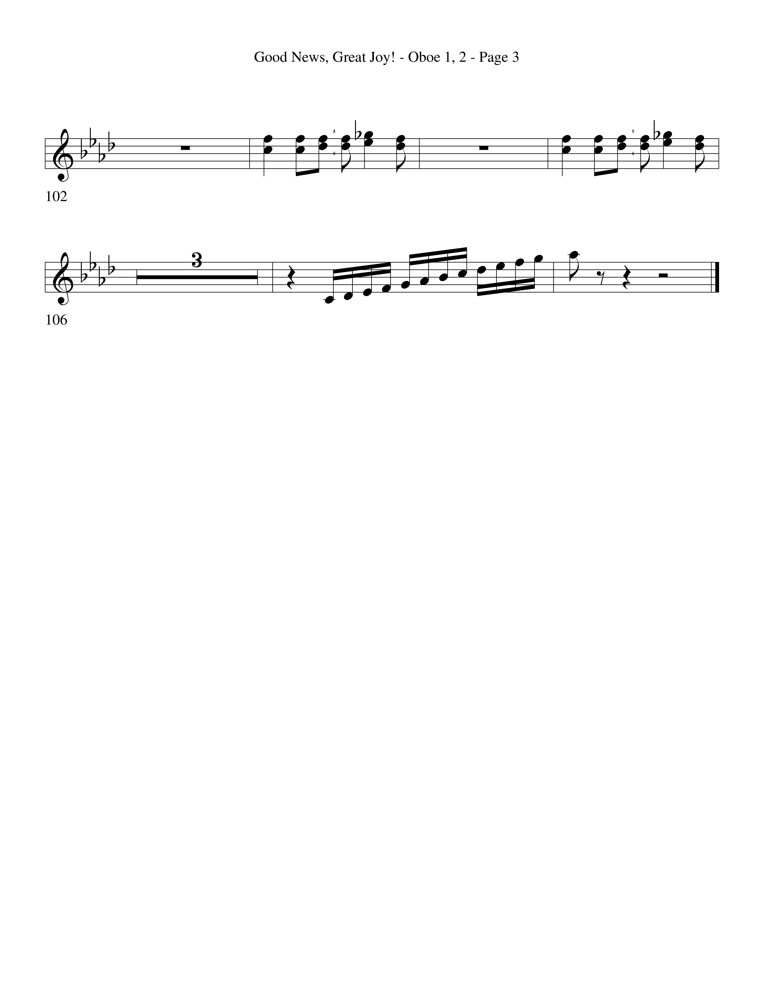 Good News Great Joy (Choral Anthem SATB) Oboe 1/2 (Word Music Choral / Arr. David Clydesdale)