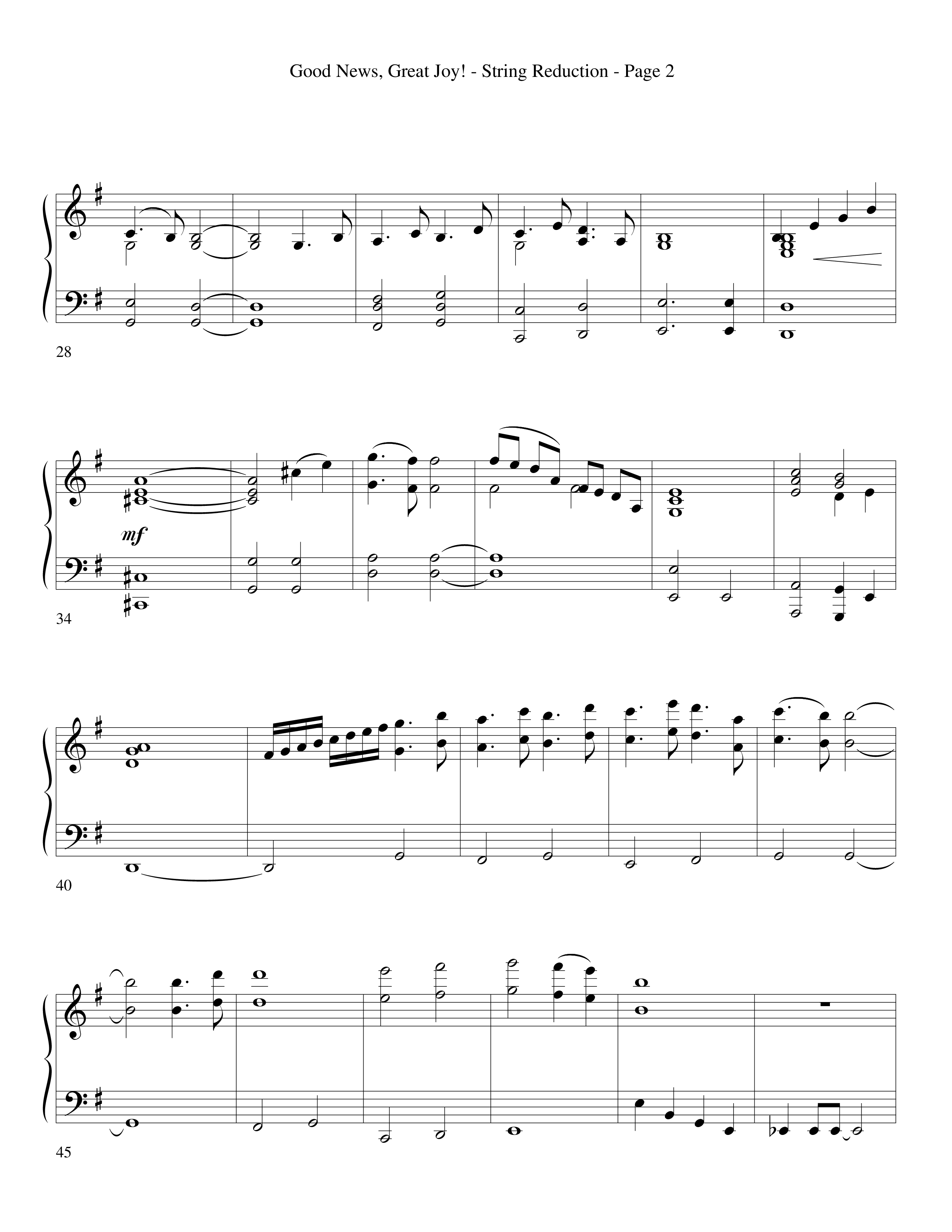 Good News Great Joy (Choral Anthem SATB) String Reduction (Word Music Choral / Arr. David Clydesdale)