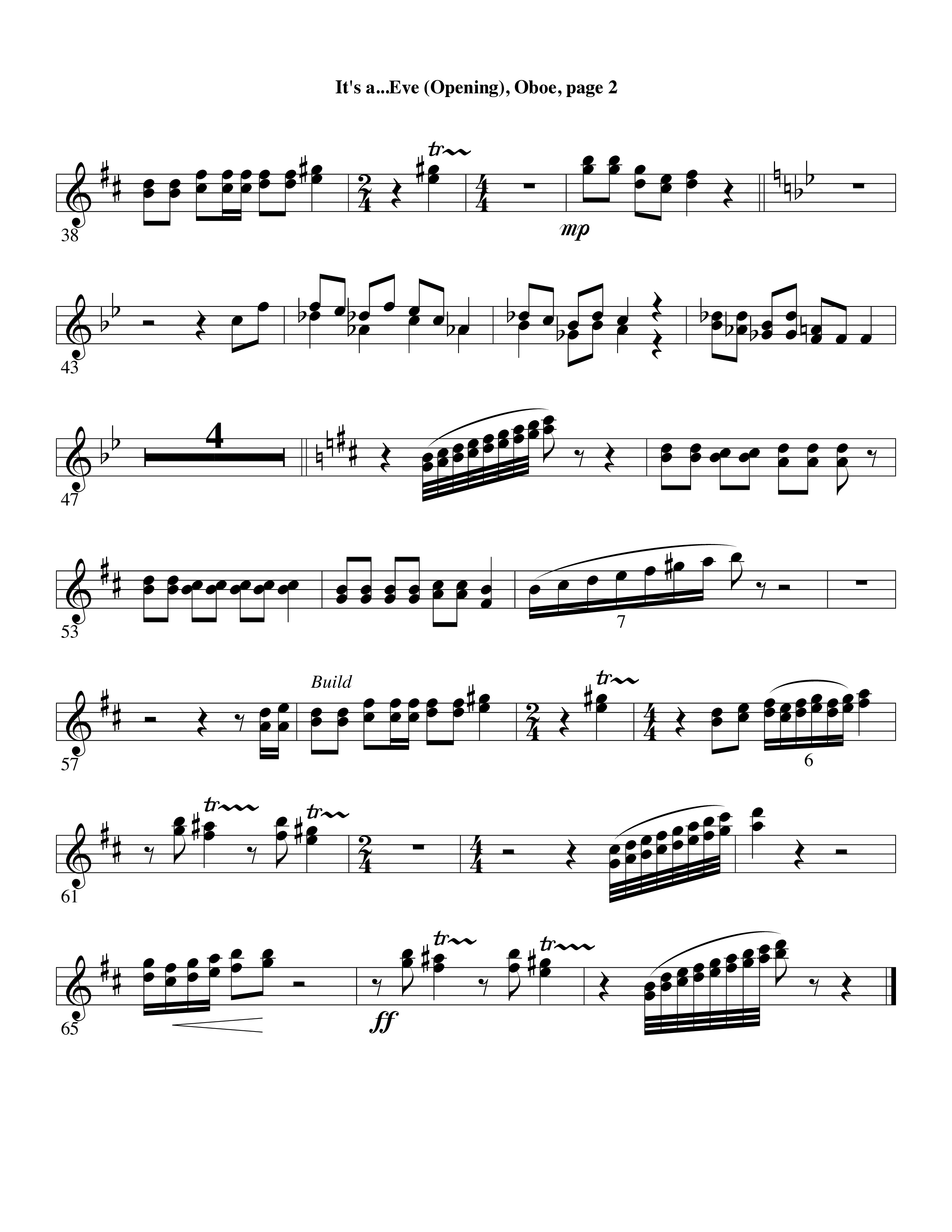 It's A Very Merry Christmas Eve (Choral Anthem SATB) Oboe (Word Music Choral / Arr. David Clydesdale)