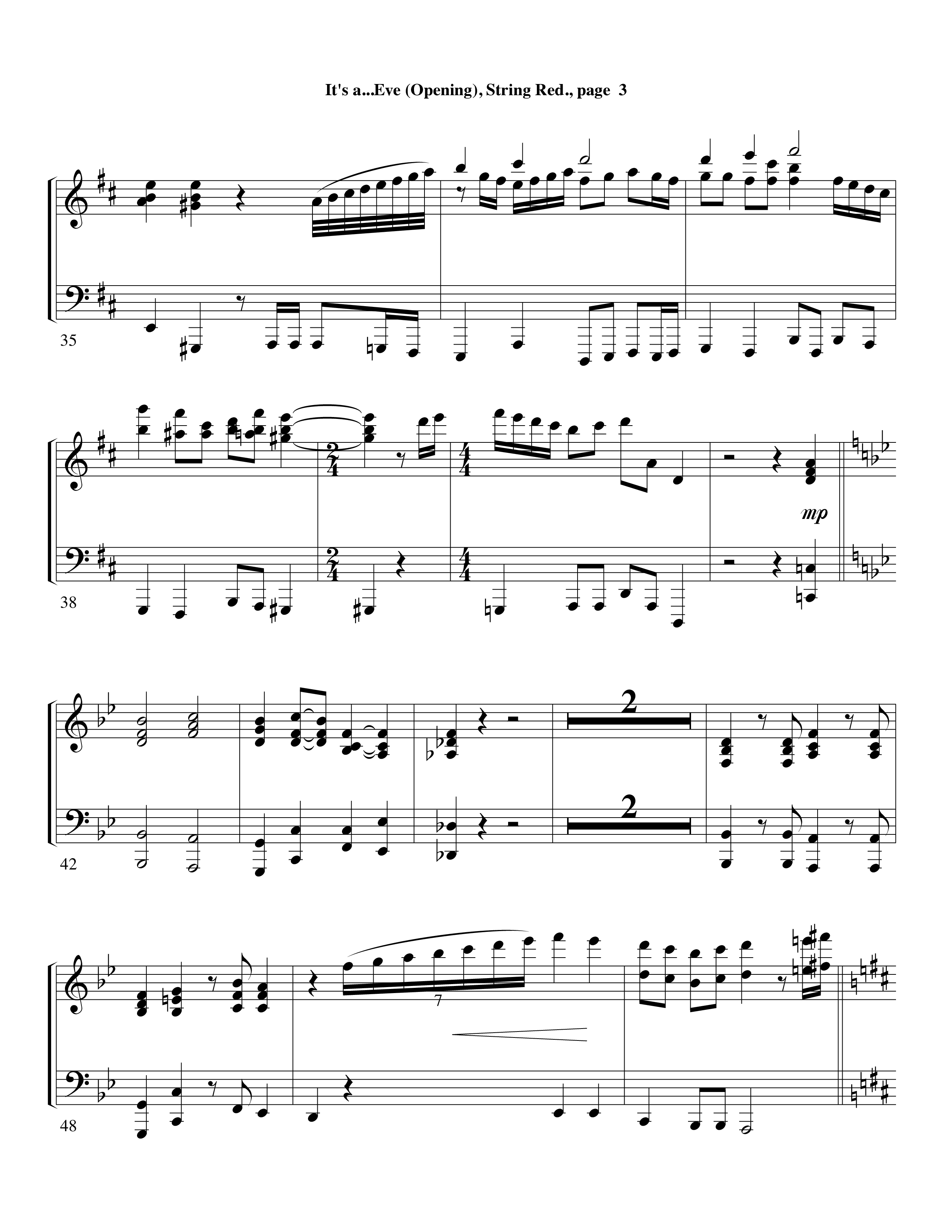 It's A Very Merry Christmas Eve (Choral Anthem SATB) String Reduction (Word Music Choral / Arr. David Clydesdale)