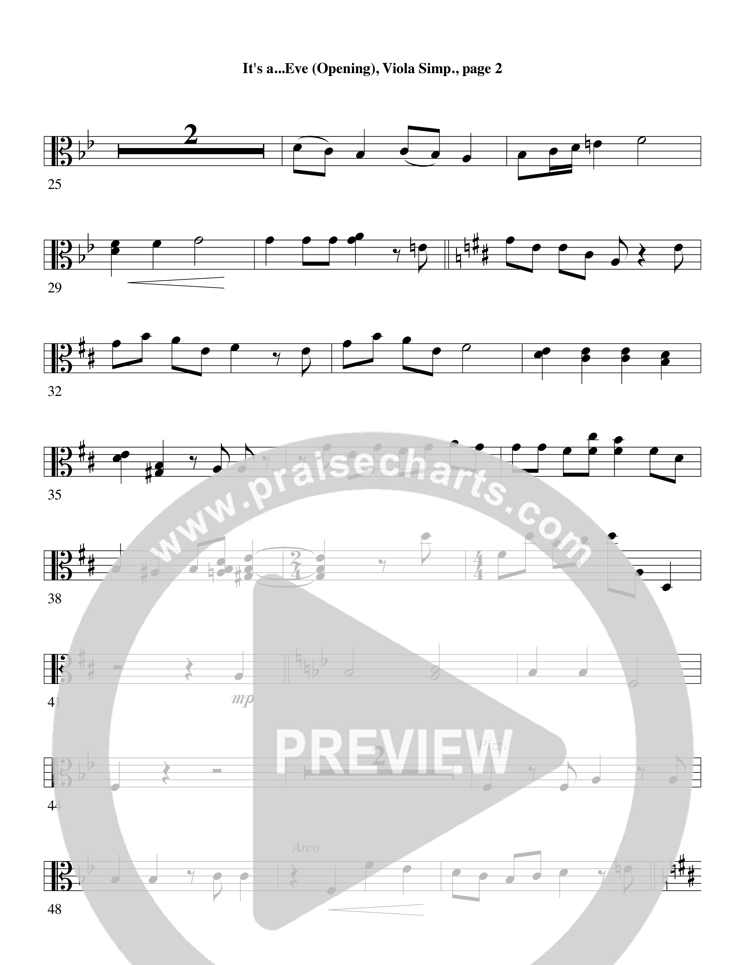 It's A Very Merry Christmas Eve (Choral Anthem SATB) Viola (Word Music Choral / Arr. David Clydesdale)