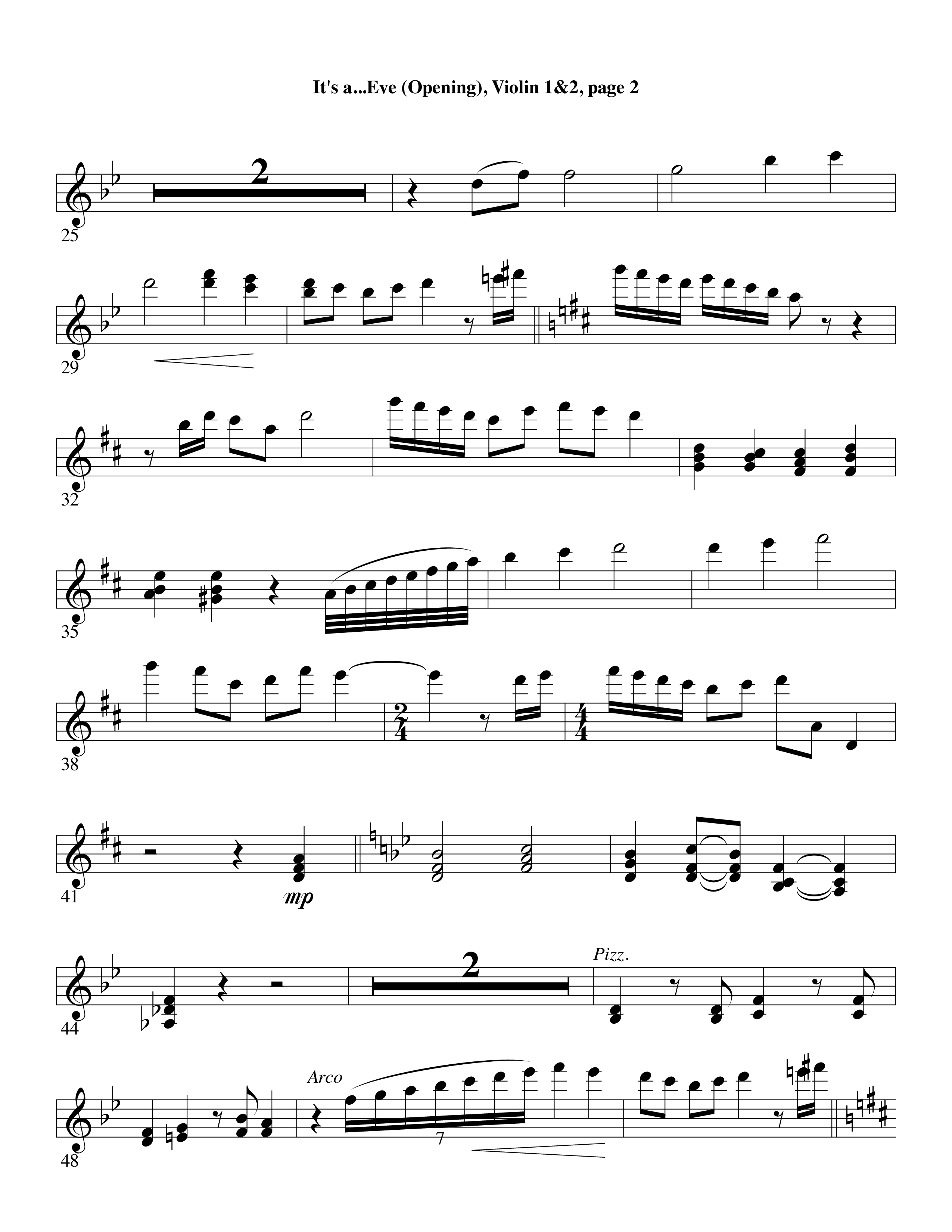 It's A Very Merry Christmas Eve (Choral Anthem SATB) Violin 1/2 (Word Music Choral / Arr. David Clydesdale)