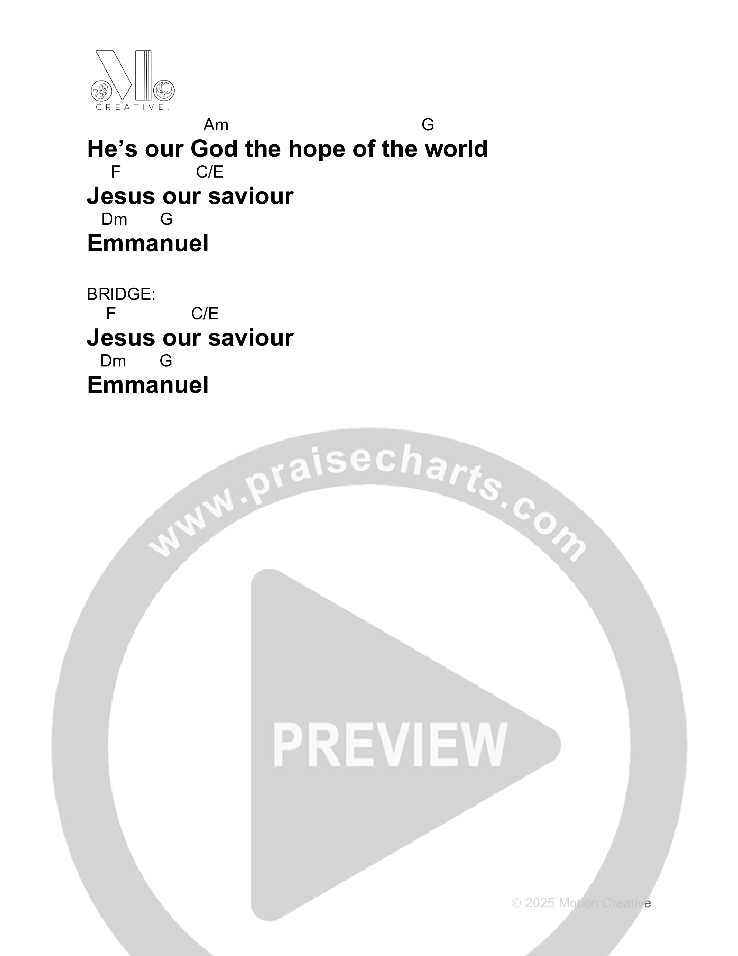 Starry Night Chord Chart (Motion Creative)