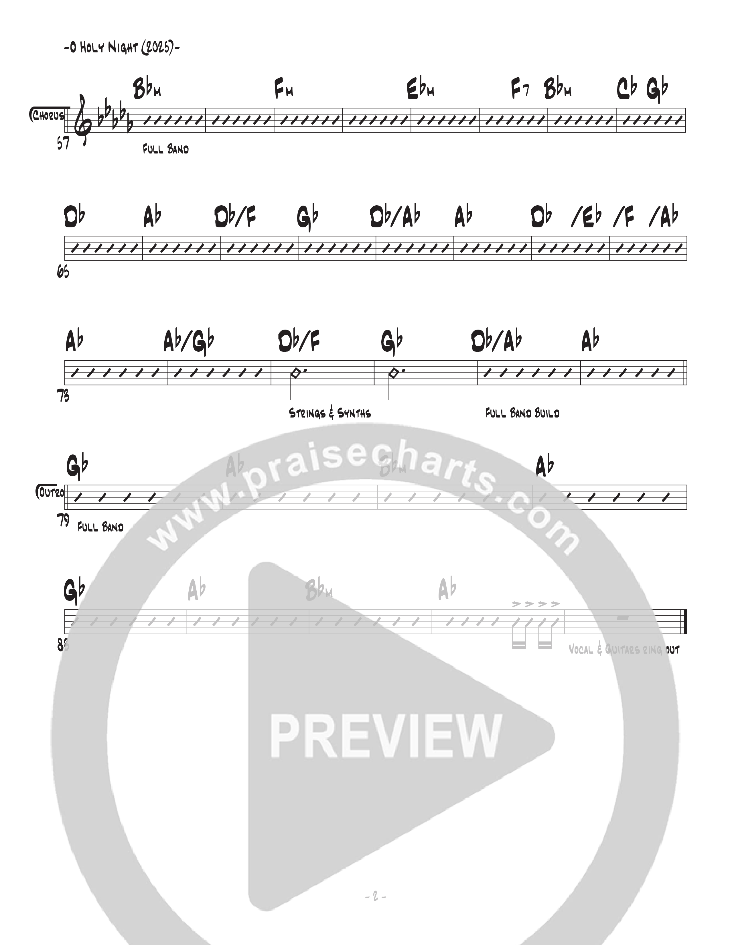 O Holy Night (2025) Rhythm Chart (Central Live)