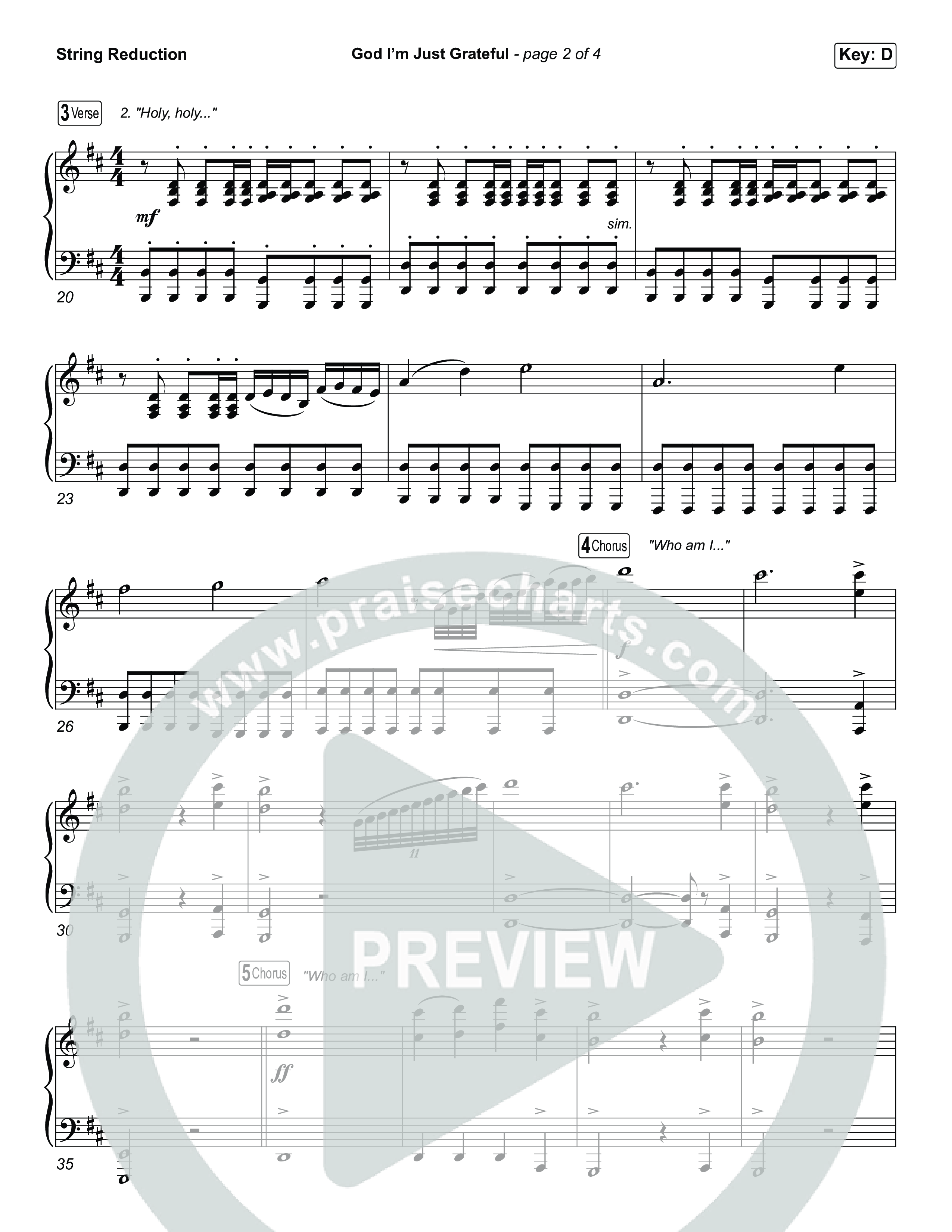 God I'm Just Grateful (Choral Anthem SATB) String Reduction (Elevation Worship / Chandler Moore / Arr. Luke Gambill)