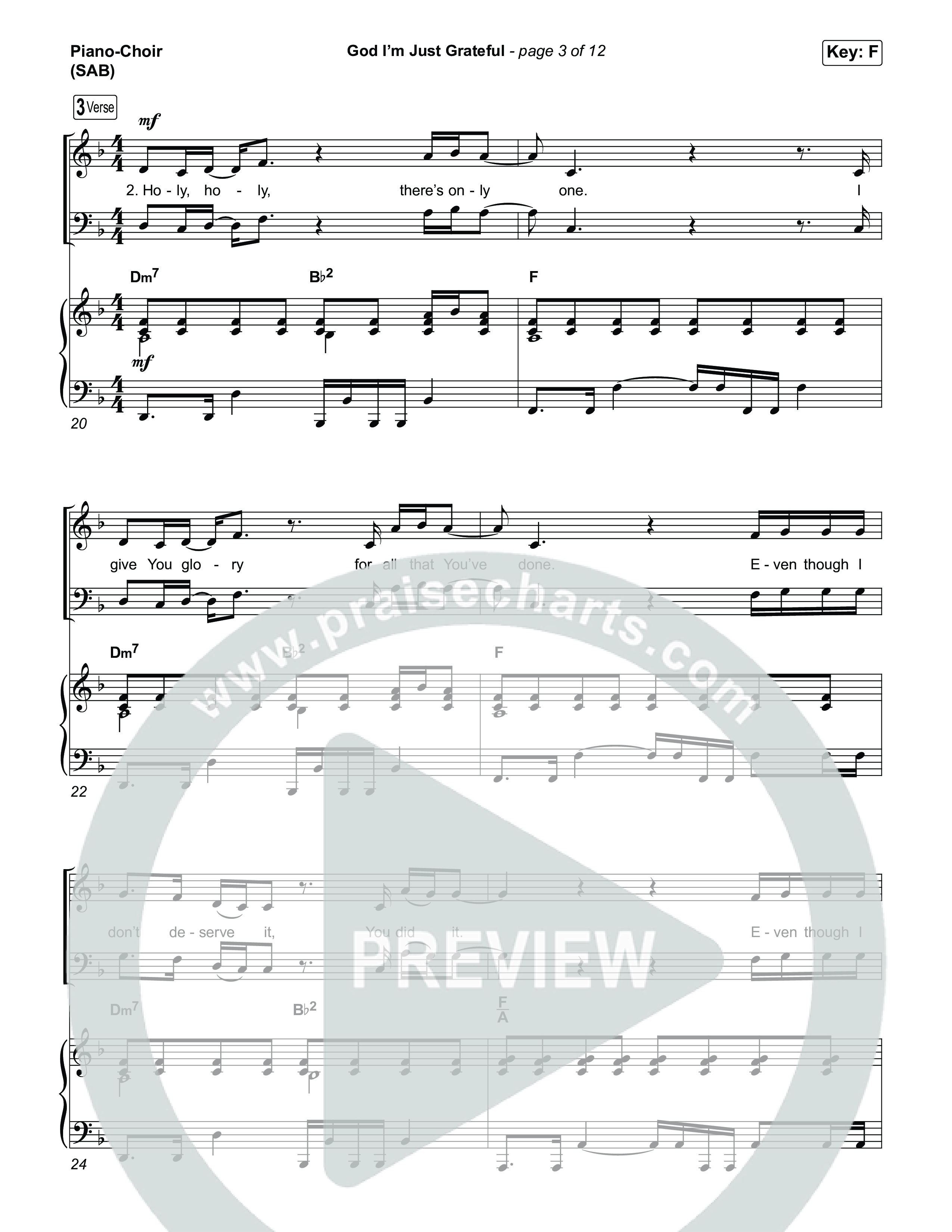 God I'm Just Grateful (Worship Choir/SAB) Piano/Choir (SAB) (Elevation Worship / Chandler Moore / Arr. Luke Gambill)